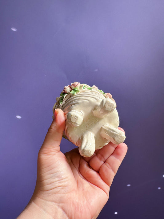 Small Capodimonte Weaved Basket / Flowers Pot Made in Italy