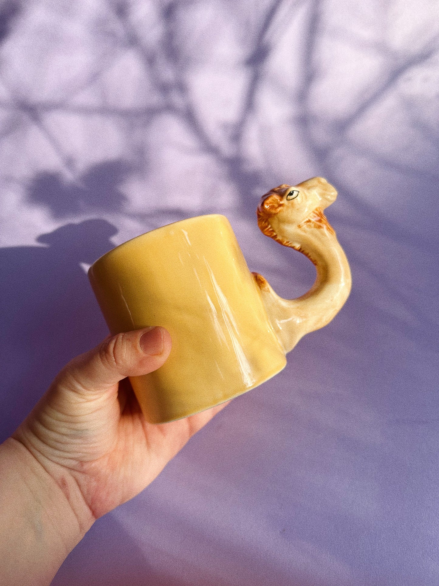 Vintage Bergschrund Camel Head Coffee Mug Cup 1992 Hand Painted EUC