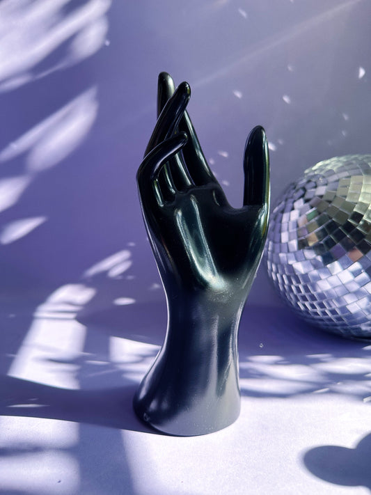 Vintage Black Plastic Mannequin Hand
