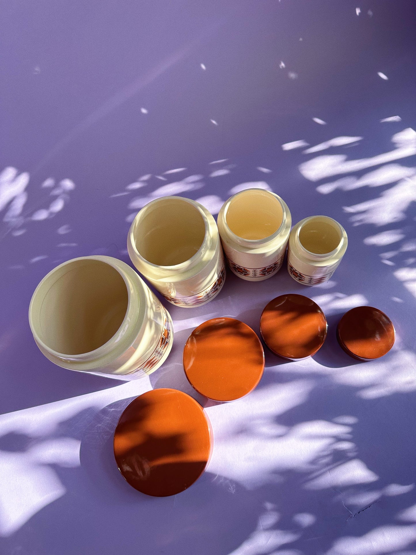 1970s Set of 4 Ceramic Kitchen Canisters