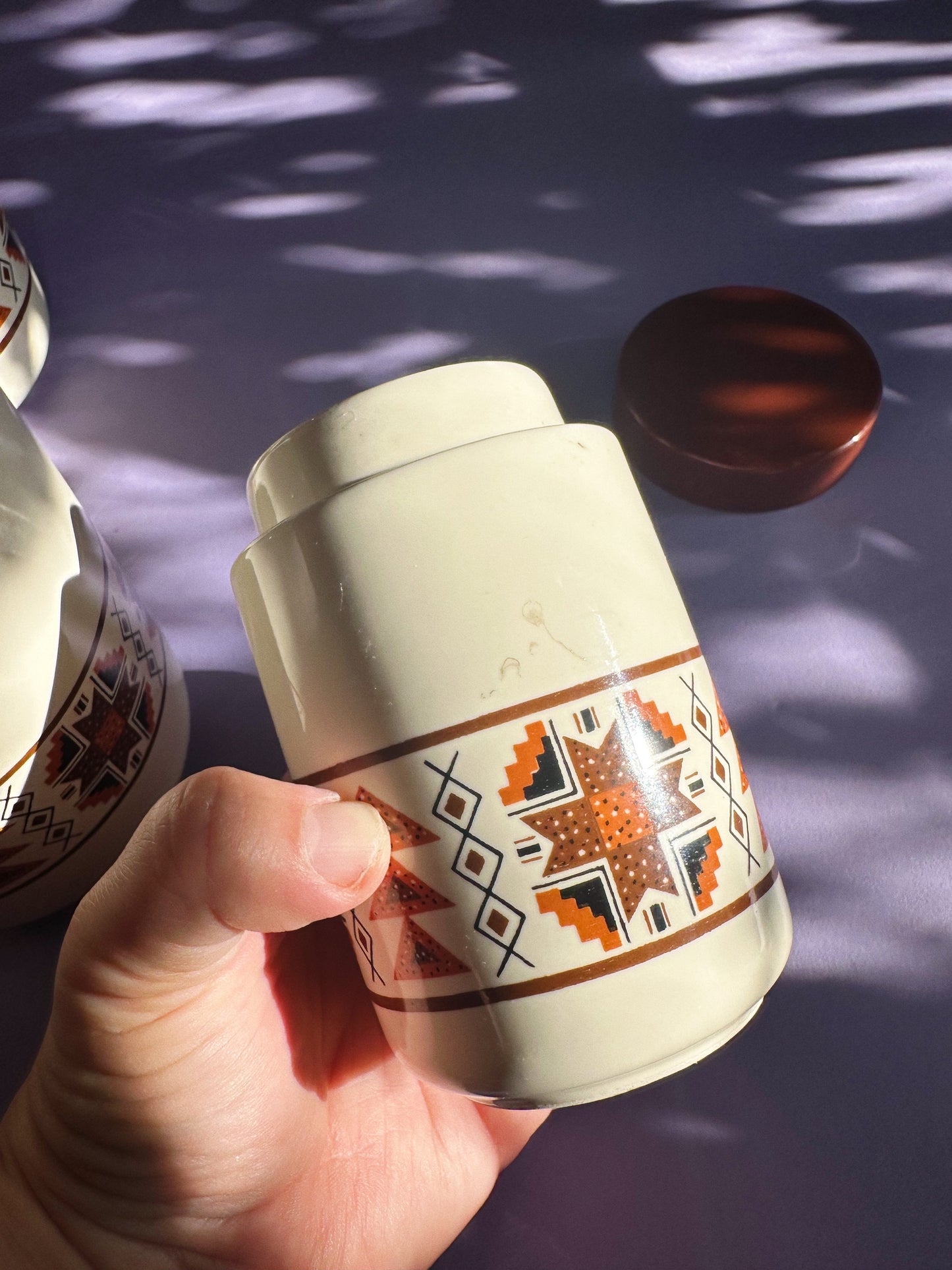 1970s Set of 4 Ceramic Kitchen Canisters