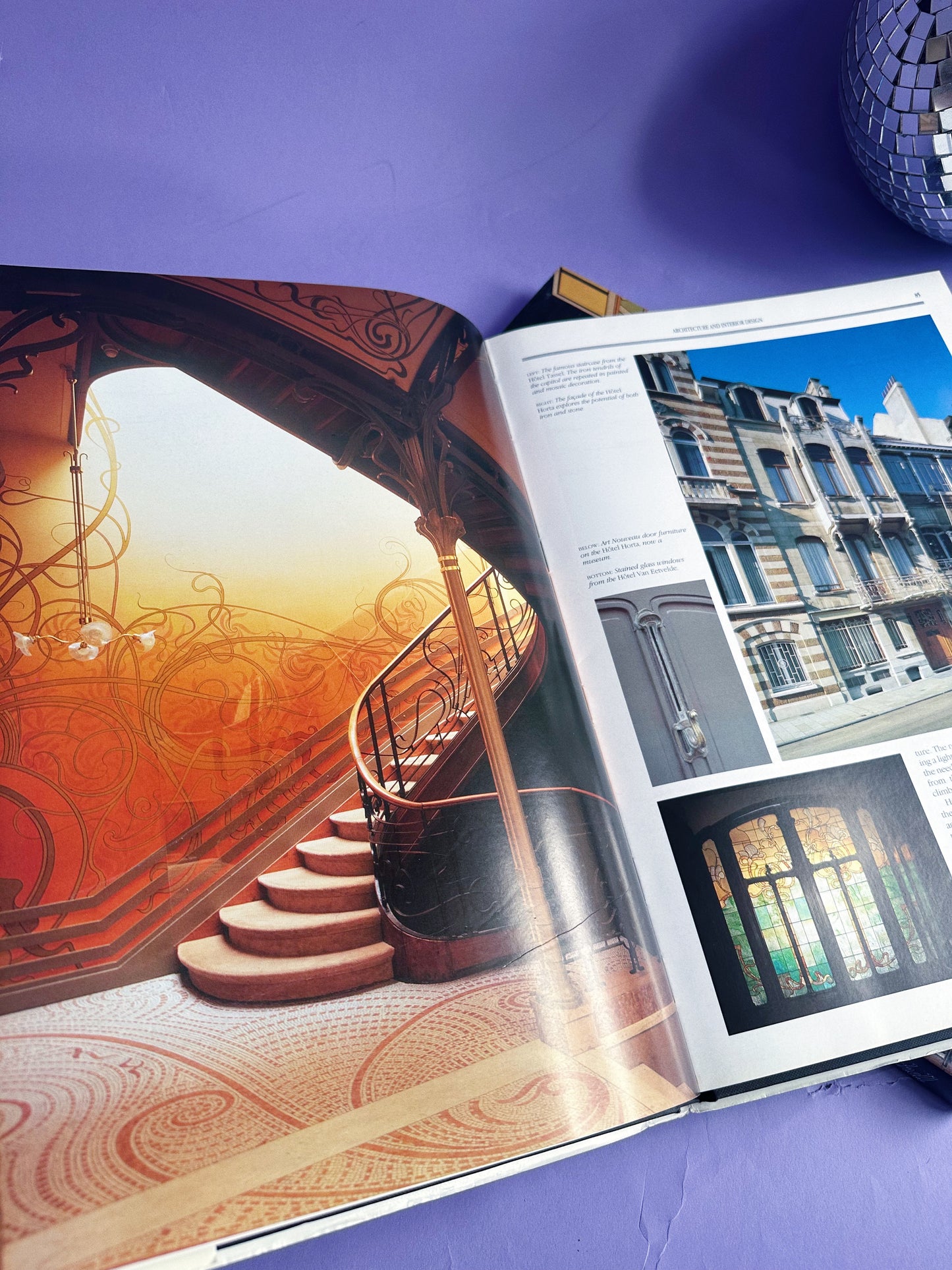 Vintage Large Art Nouveau Hardcover Coffee Table Book by Maria Costantino