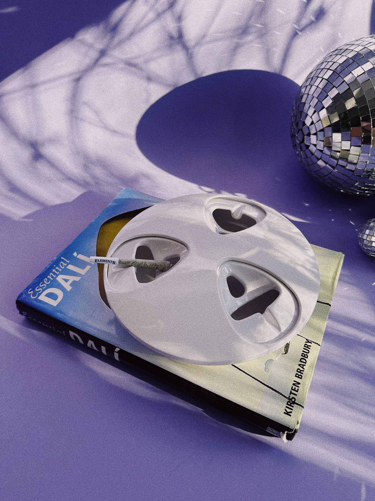 1960s Danaware Melamine MCM UFO Space Age Spinning Saucer White Ashtray