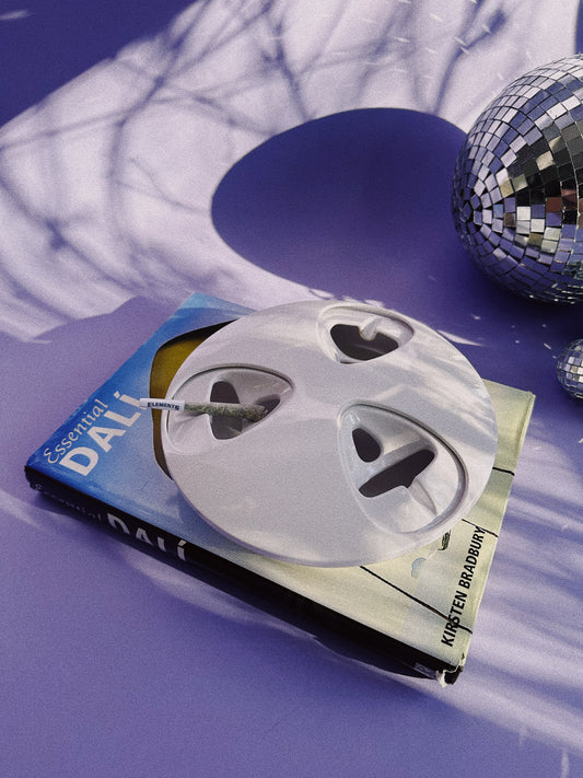 1960s Danaware Melamine MCM UFO Space Age Spinning Saucer White Ashtray