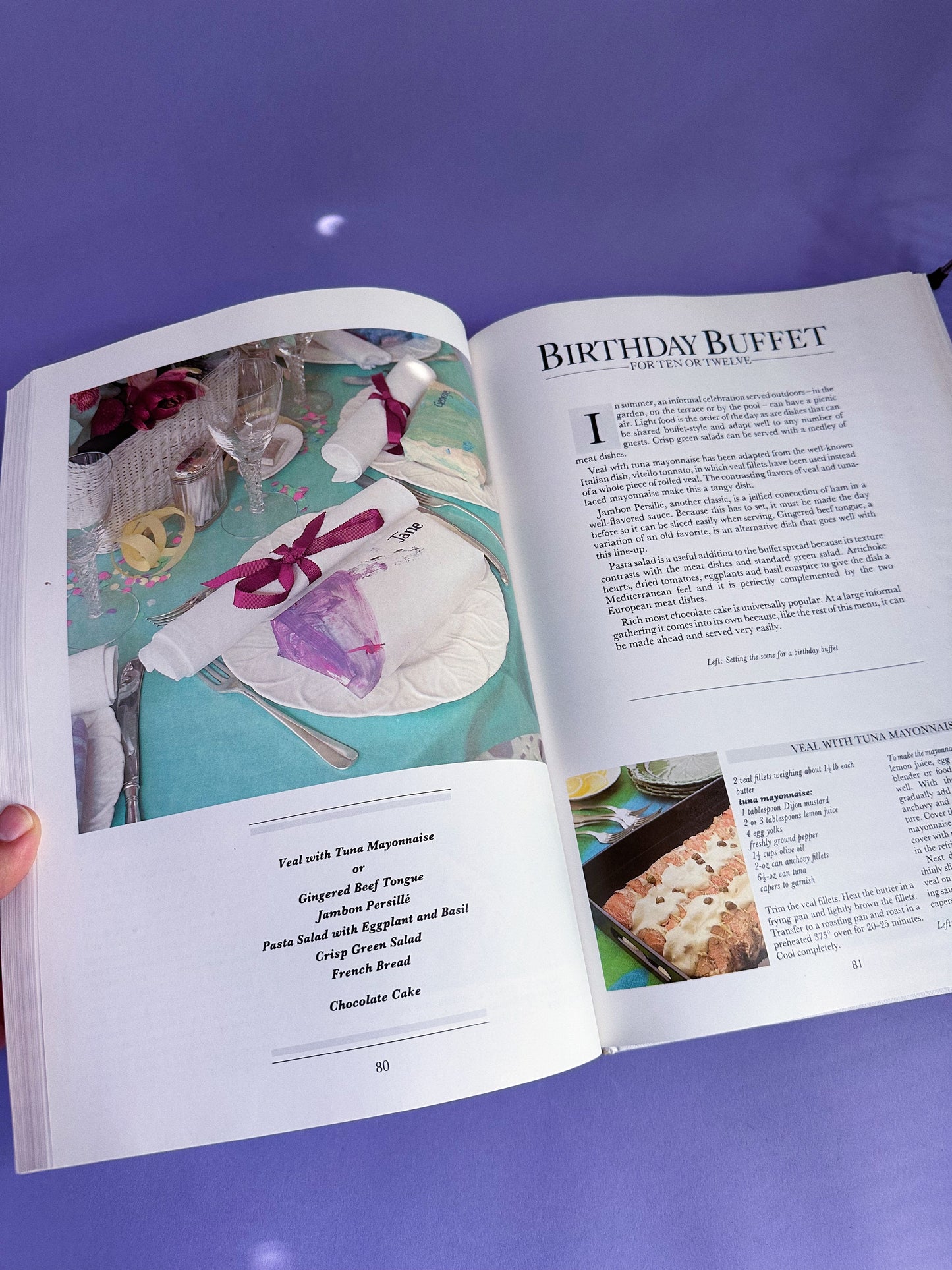 Vintage 1986 Vogue Entertaining Hardcover Coffee Table Book