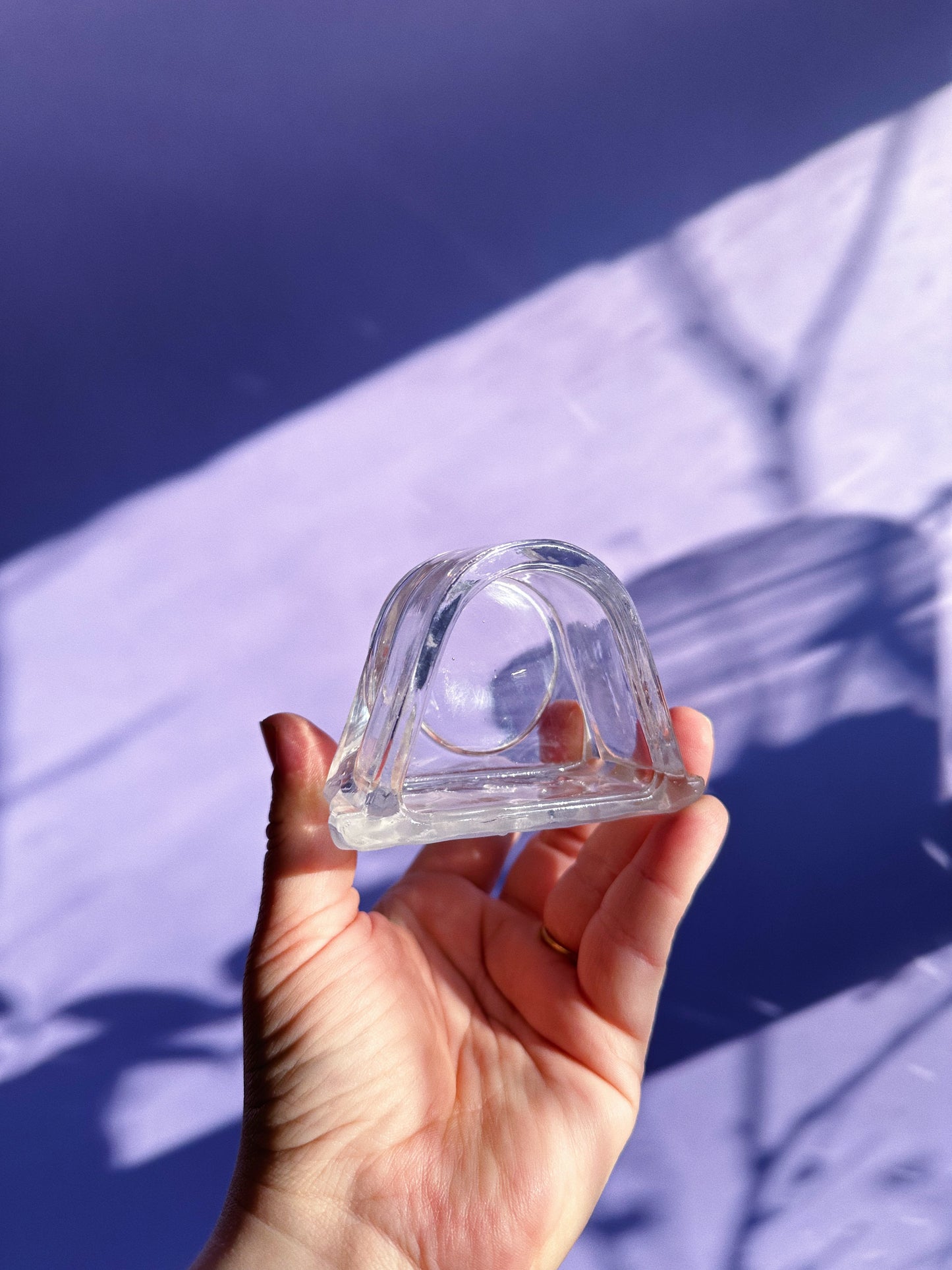 Vintage Cherub Glass Candle Tealight Holder