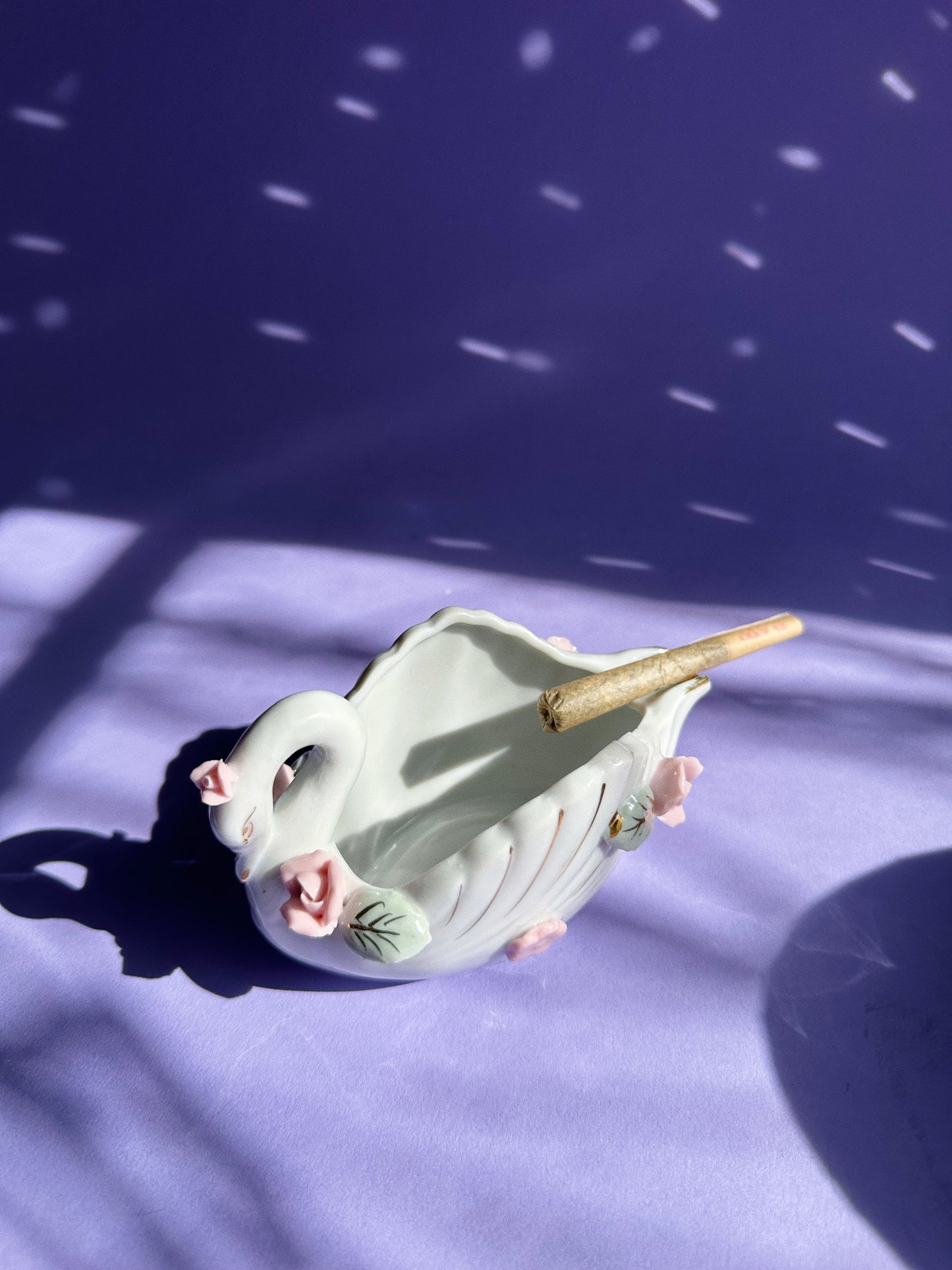 Vintage Porcelain Swan Ashtray