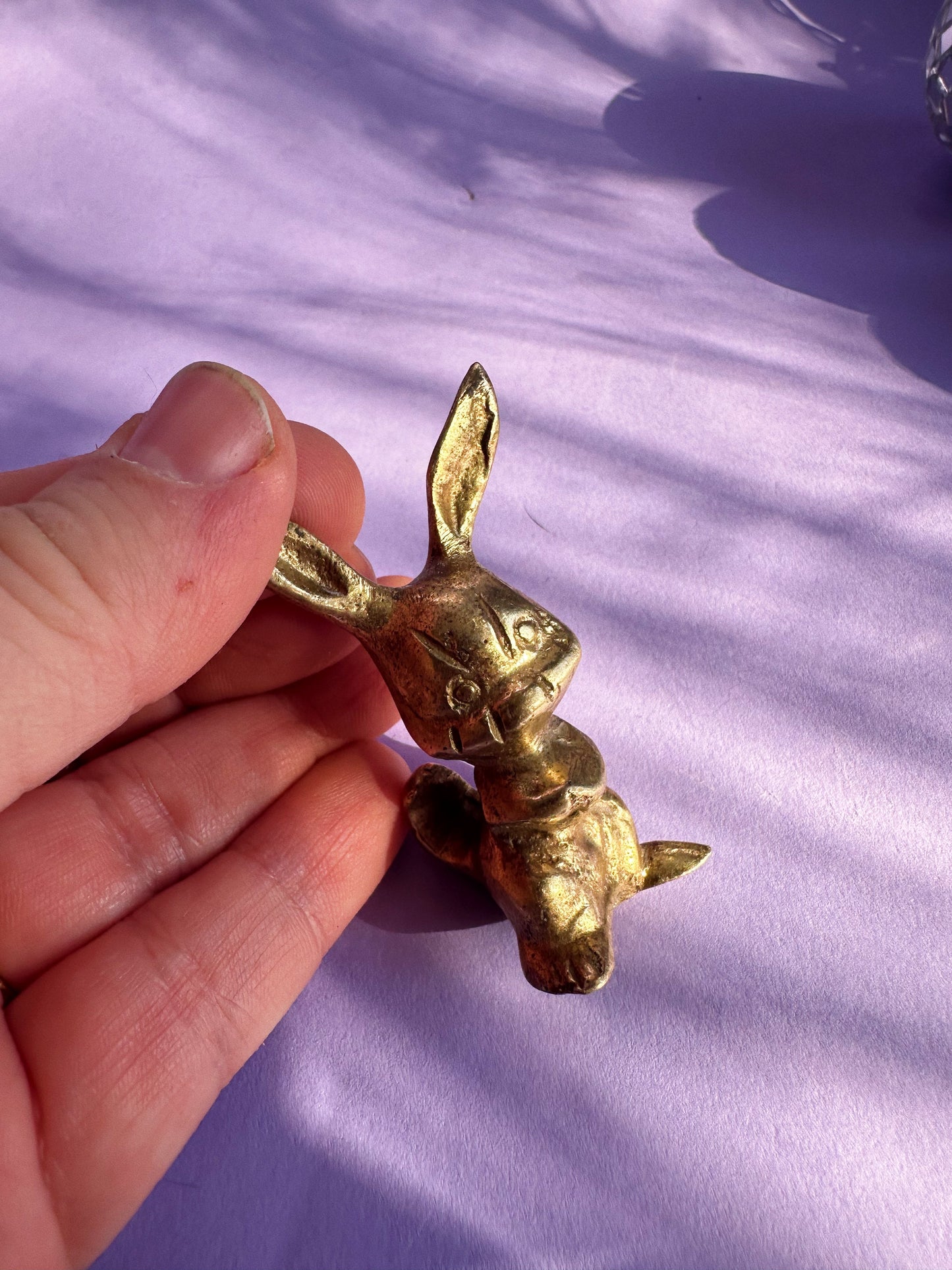 Mini Vintage Brass Bunny Bottle Opener