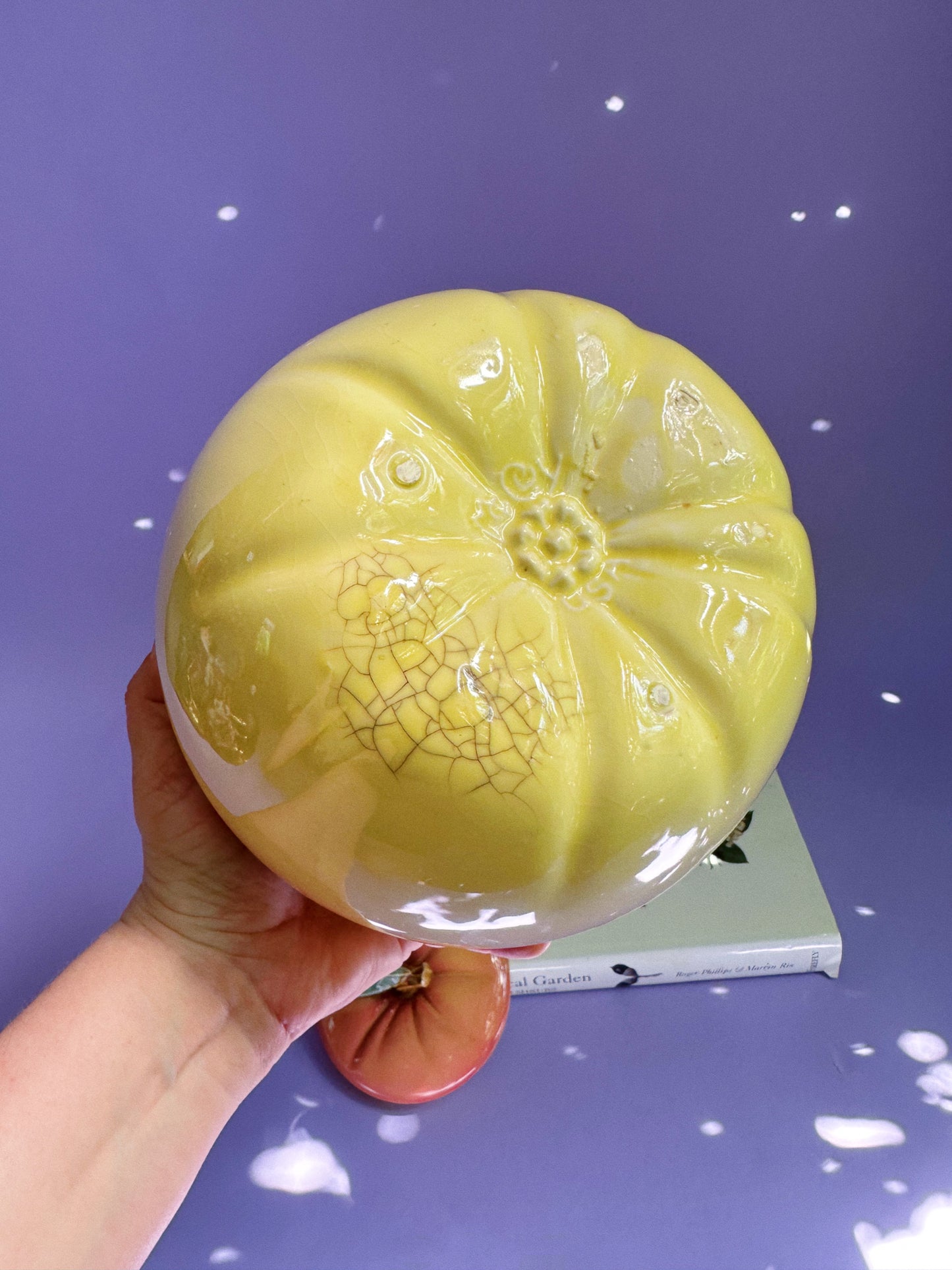 McCoy Blushing Yellow Apple Cookie Jar Ceramic Vintage MCM