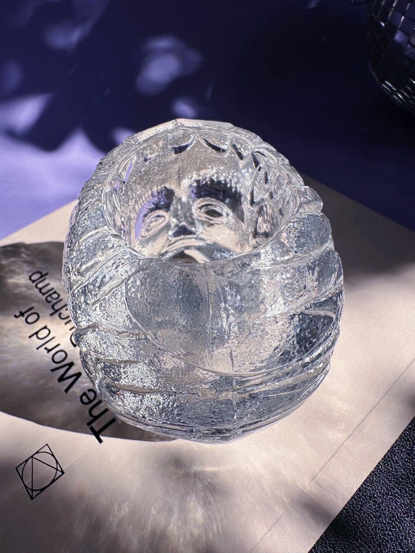 Vintage Kosta Boda Art Glass Head Candle Holder Designed by Bertil Vallien