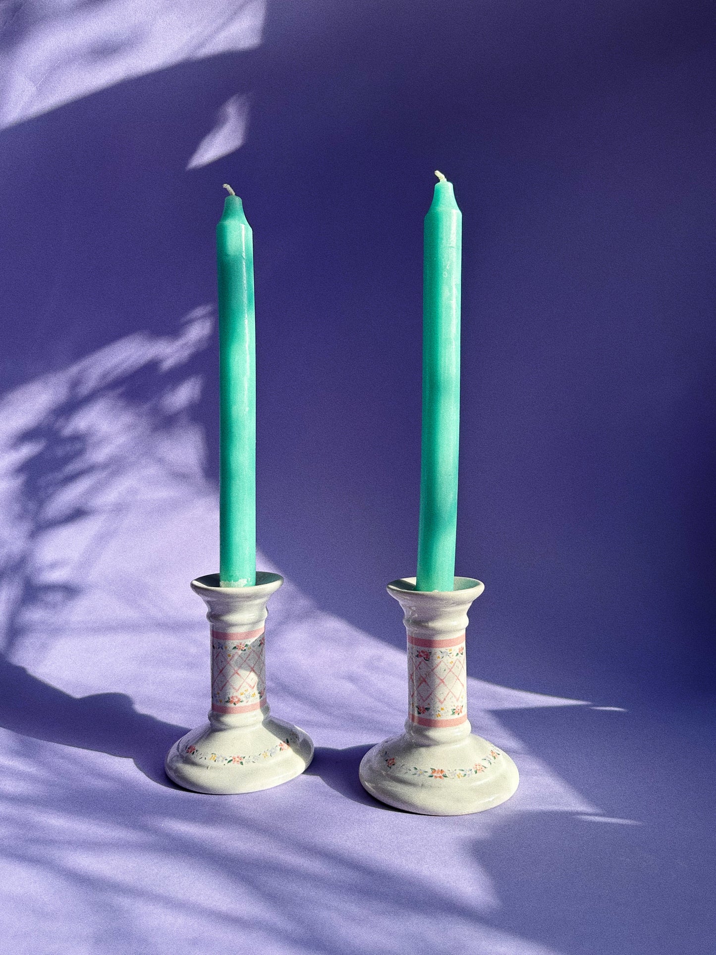 Cute Vintage Ceramic Candlesticks