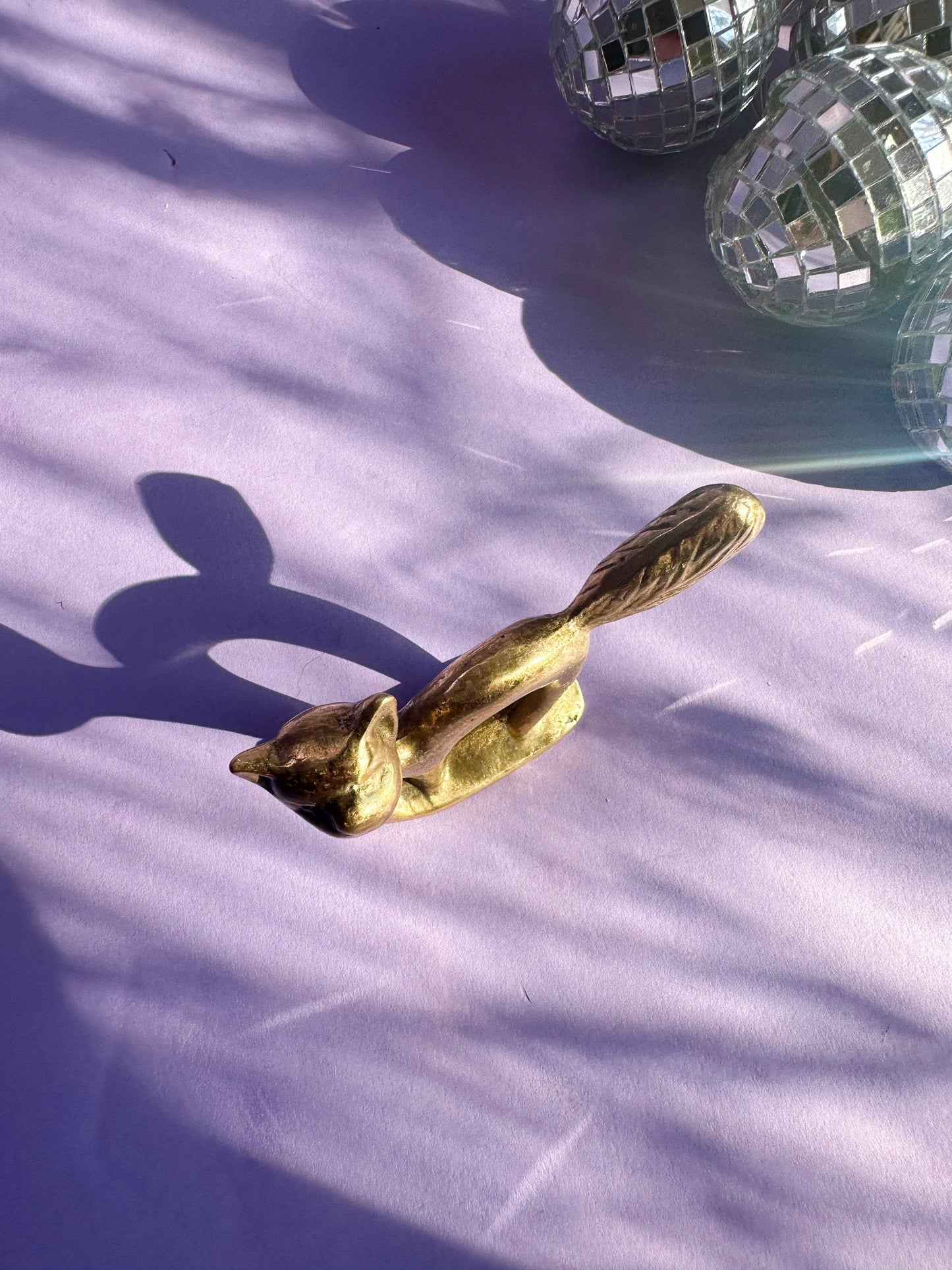 Vintage Heavy Solid Brass Cat Bottle Opener Ring Holder Canada