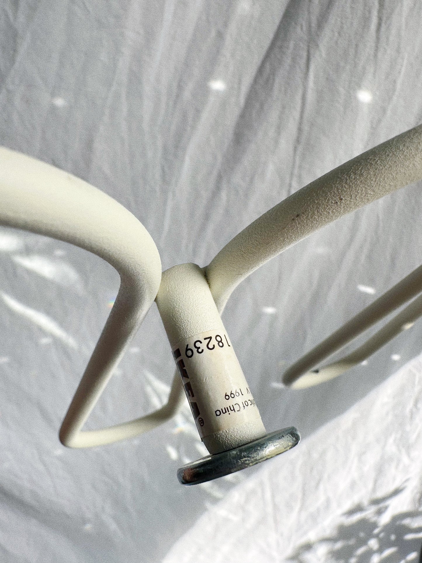 1999 IKEA LOGGA White Metal Wall Coat Rack