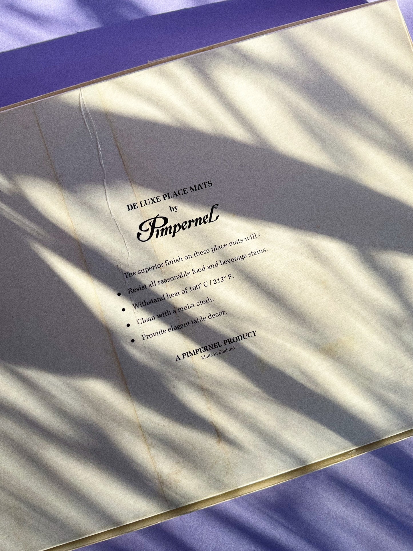 Pimpernel Floral Cork Back Placemats Set of 4 Made In England In Original Box