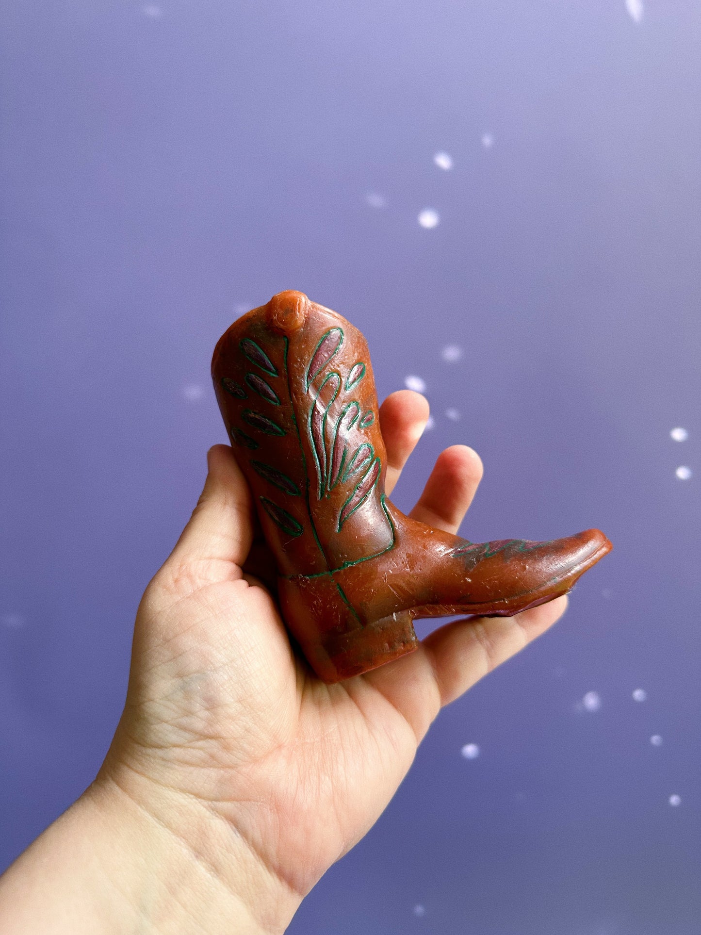 Vintage Cowboy Boot Candle