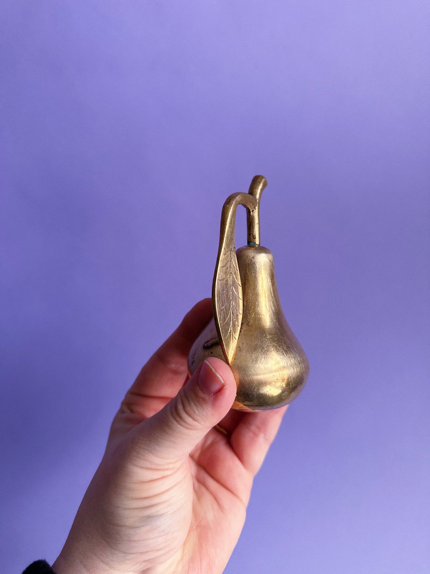 Vintage Brass Pear Paperweight