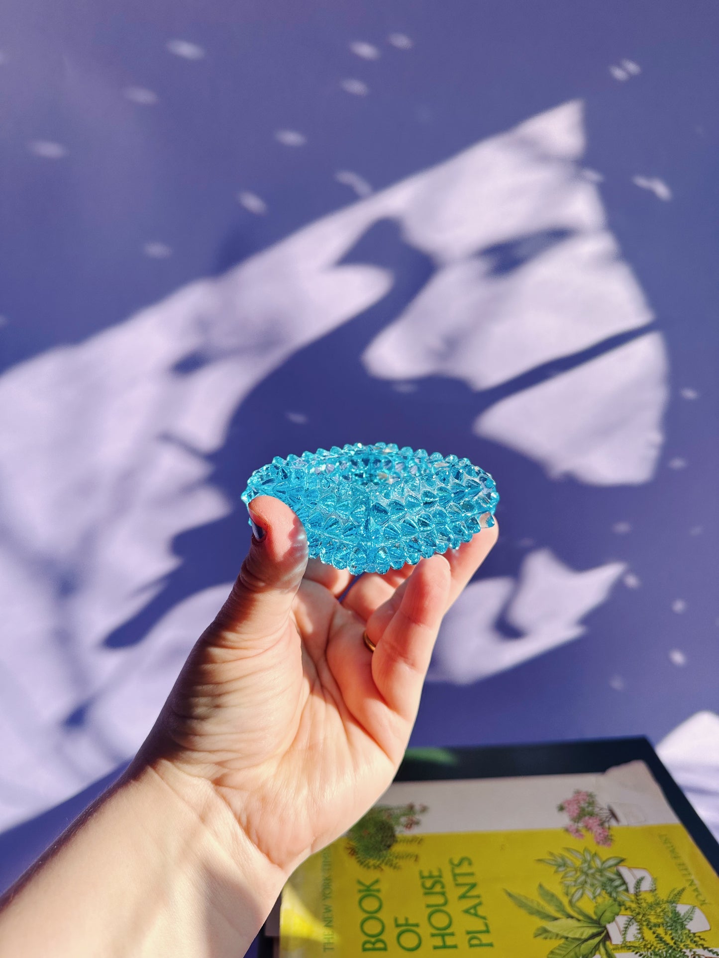 Vintage Fenton Hobnail Aqua Blue Votive Candle Holder /Ashtray / Salt Cellar