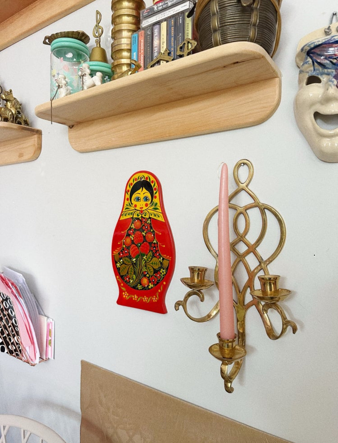 Wooden Cutting Board 12" X 7" Russian Handmade Matryoshka Cutting Board