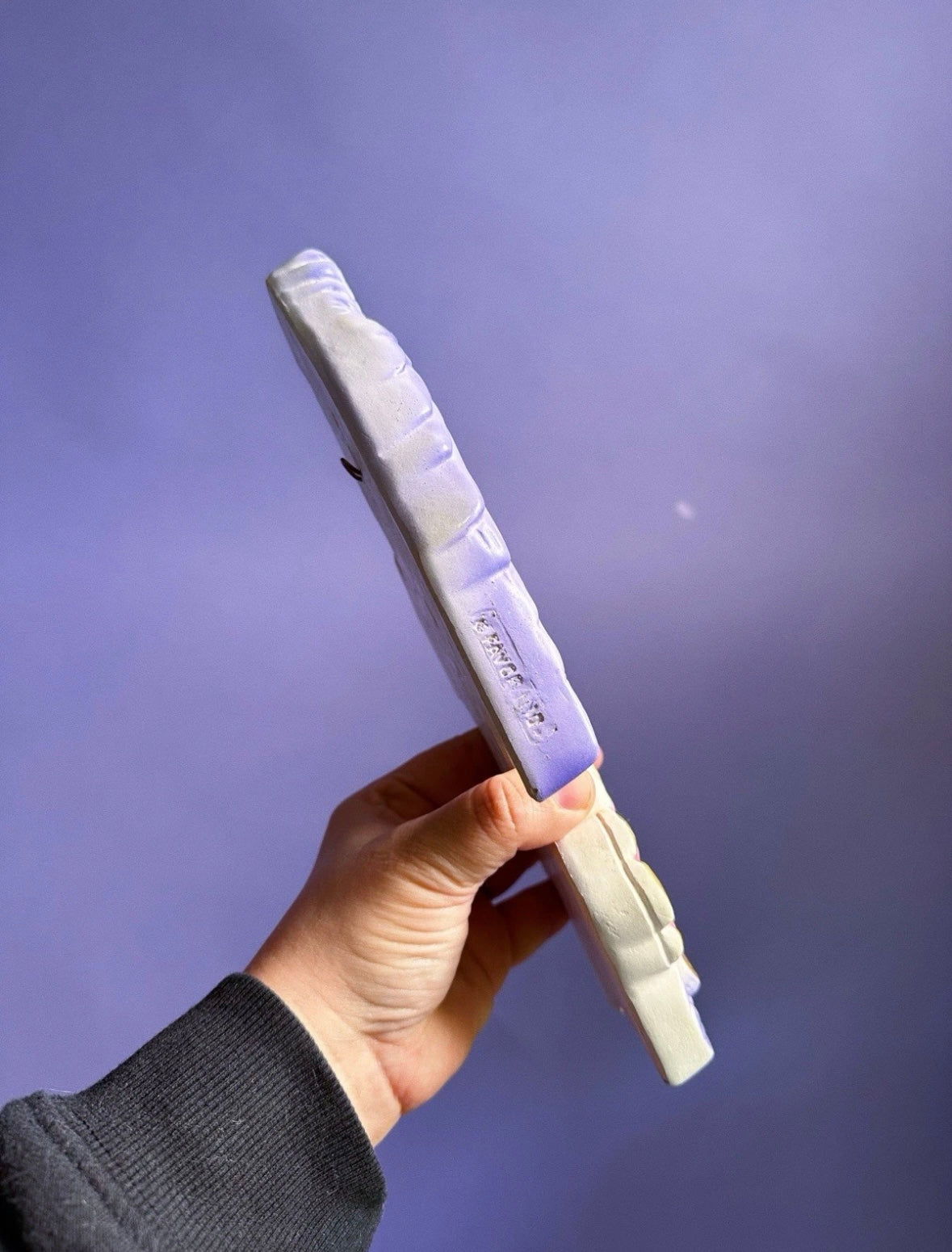 Vintage Mid Century Favor Ware Chalkware Parrots, Purple Pink