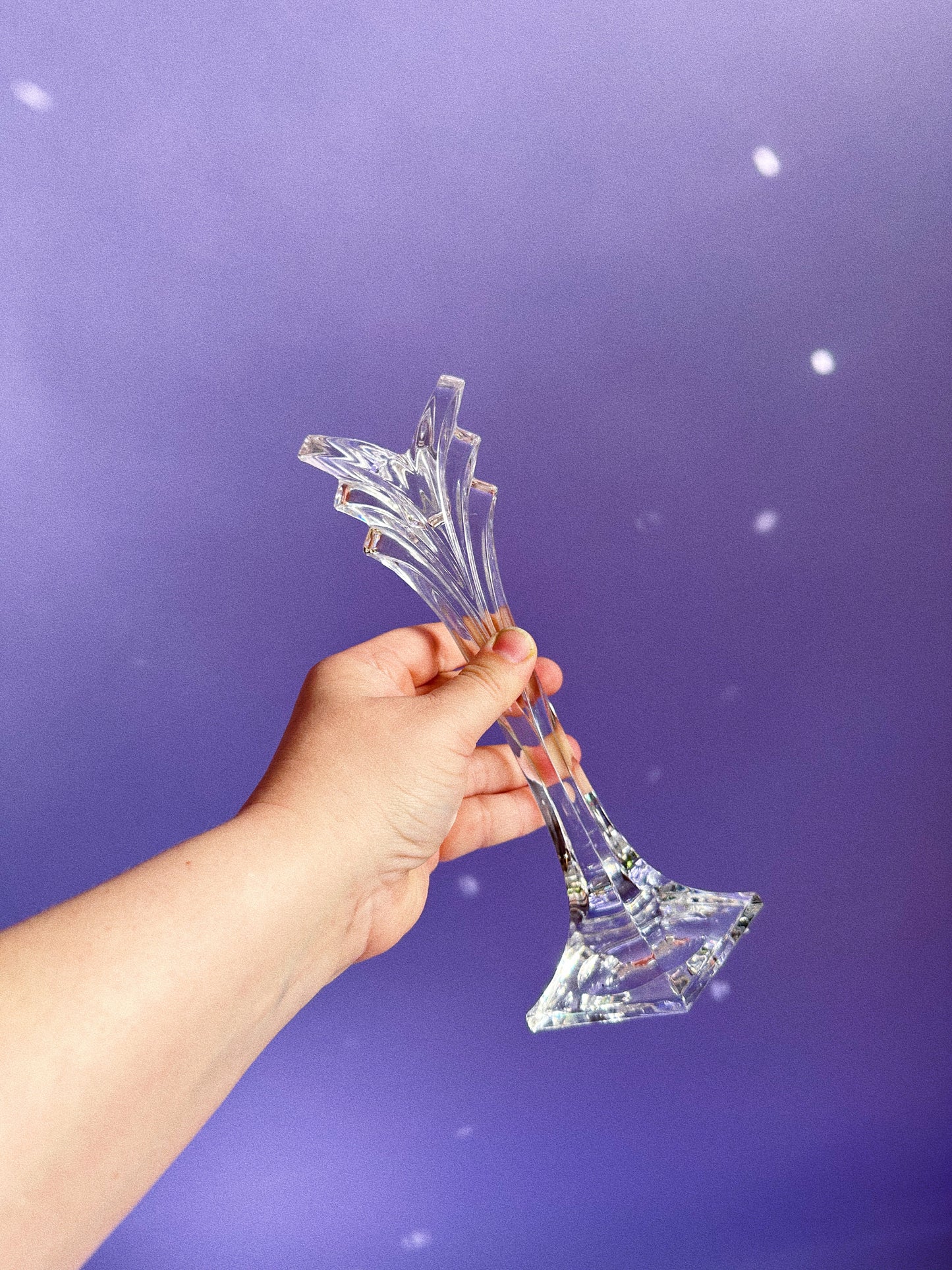 Vintage Mikasa Deco Heavy Crystal Candleholder