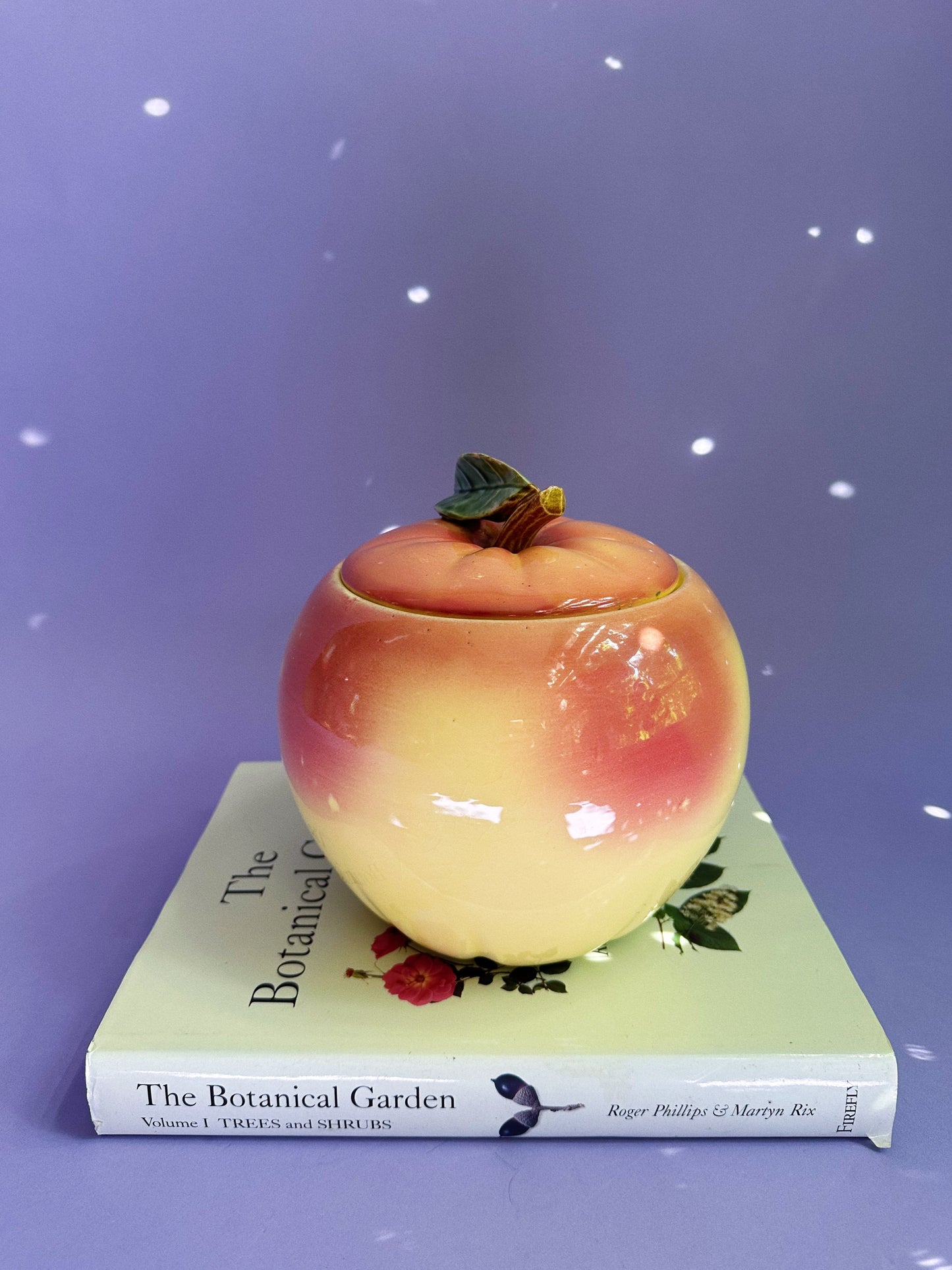 McCoy Blushing Yellow Apple Cookie Jar Ceramic Vintage MCM