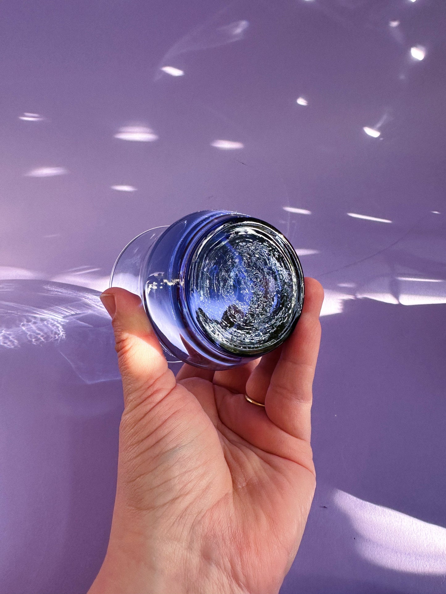 Vintage Libbey Apollo Blue Rocks Glasses - Set of 3 - MCM Barware