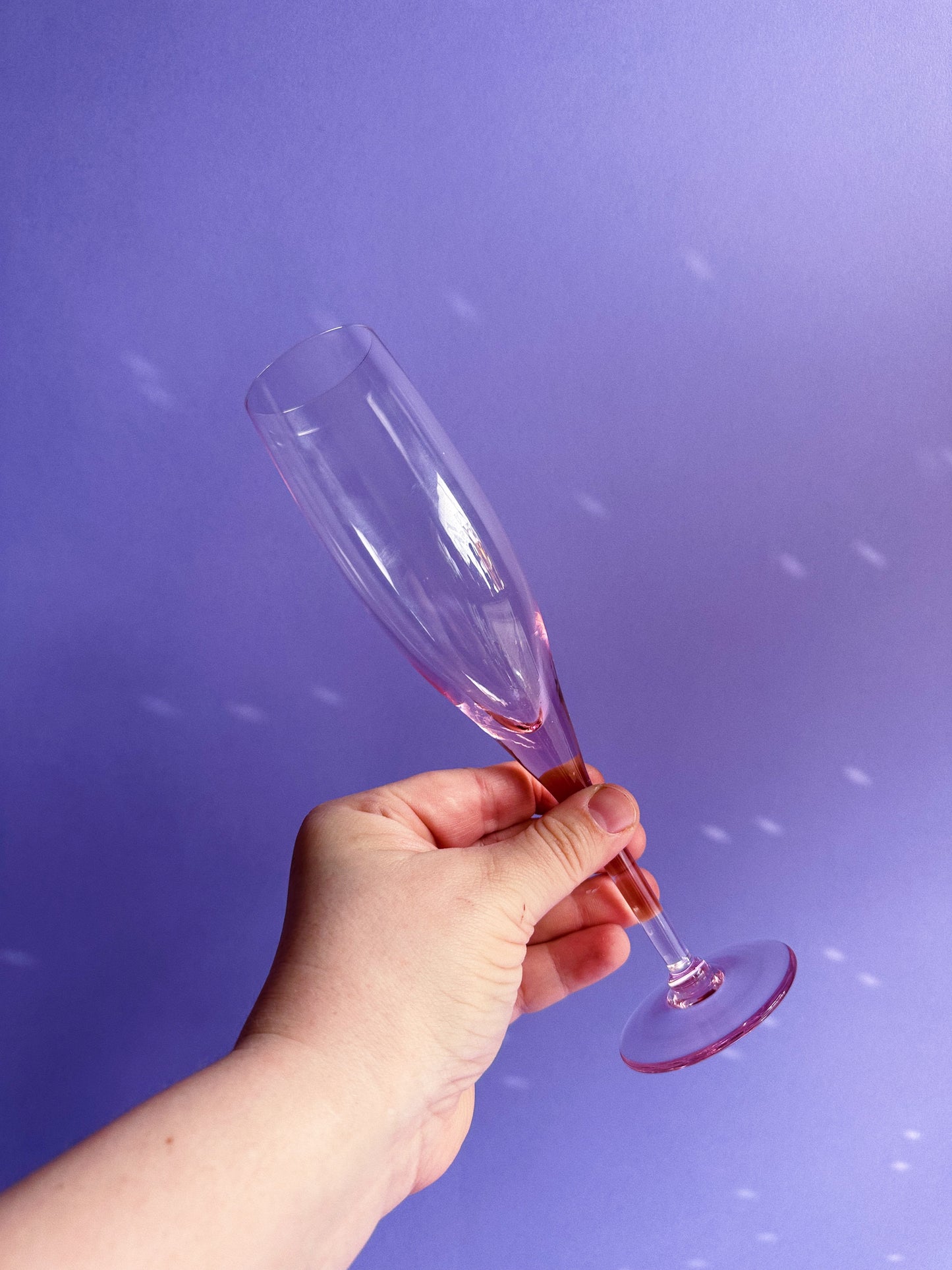Pair of Gorgeous Pink Champagne Flutes