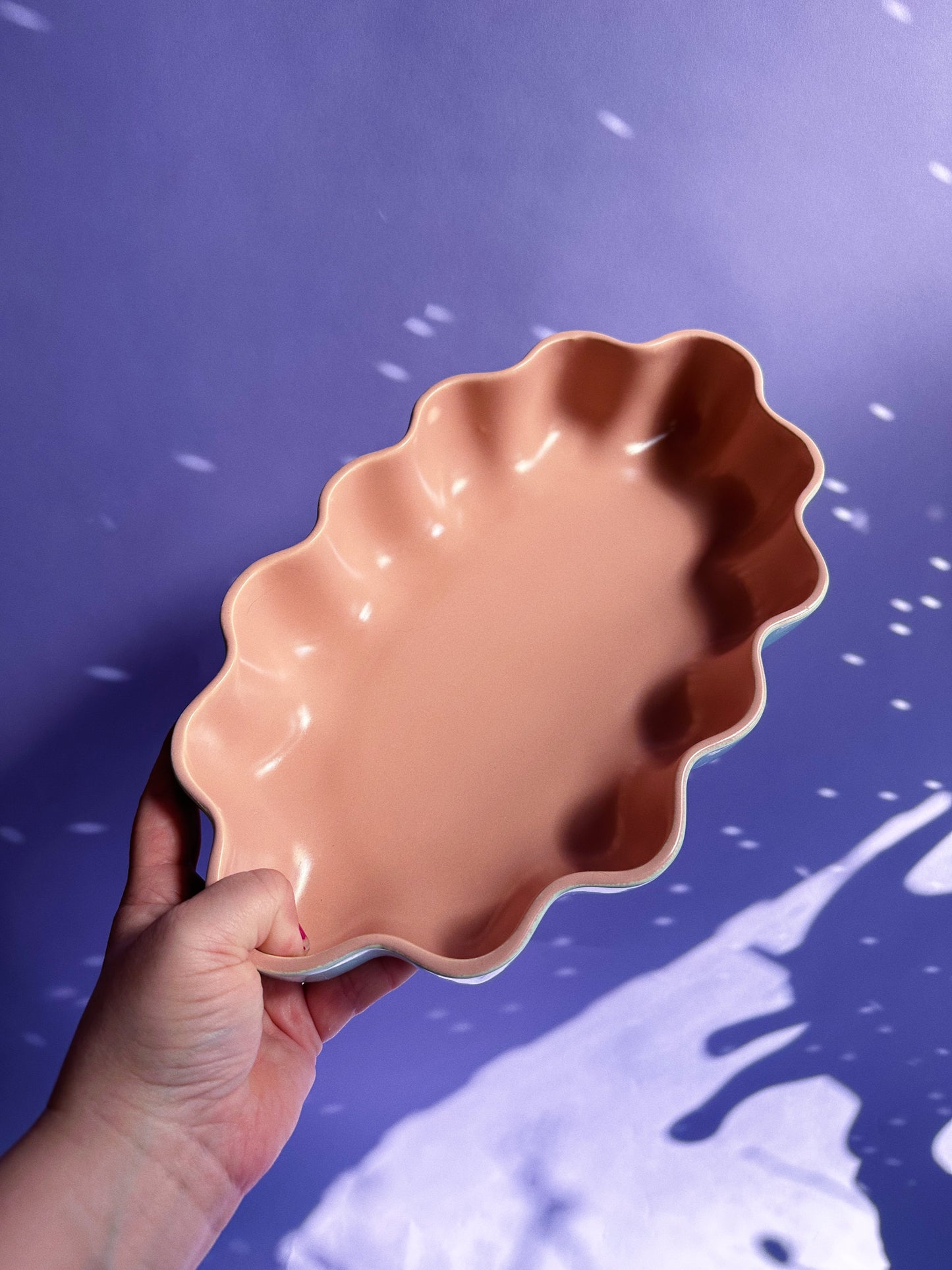 Catalina Pottery Shallow Scalloped Planter Bowl Mid-Century Modern 1930s