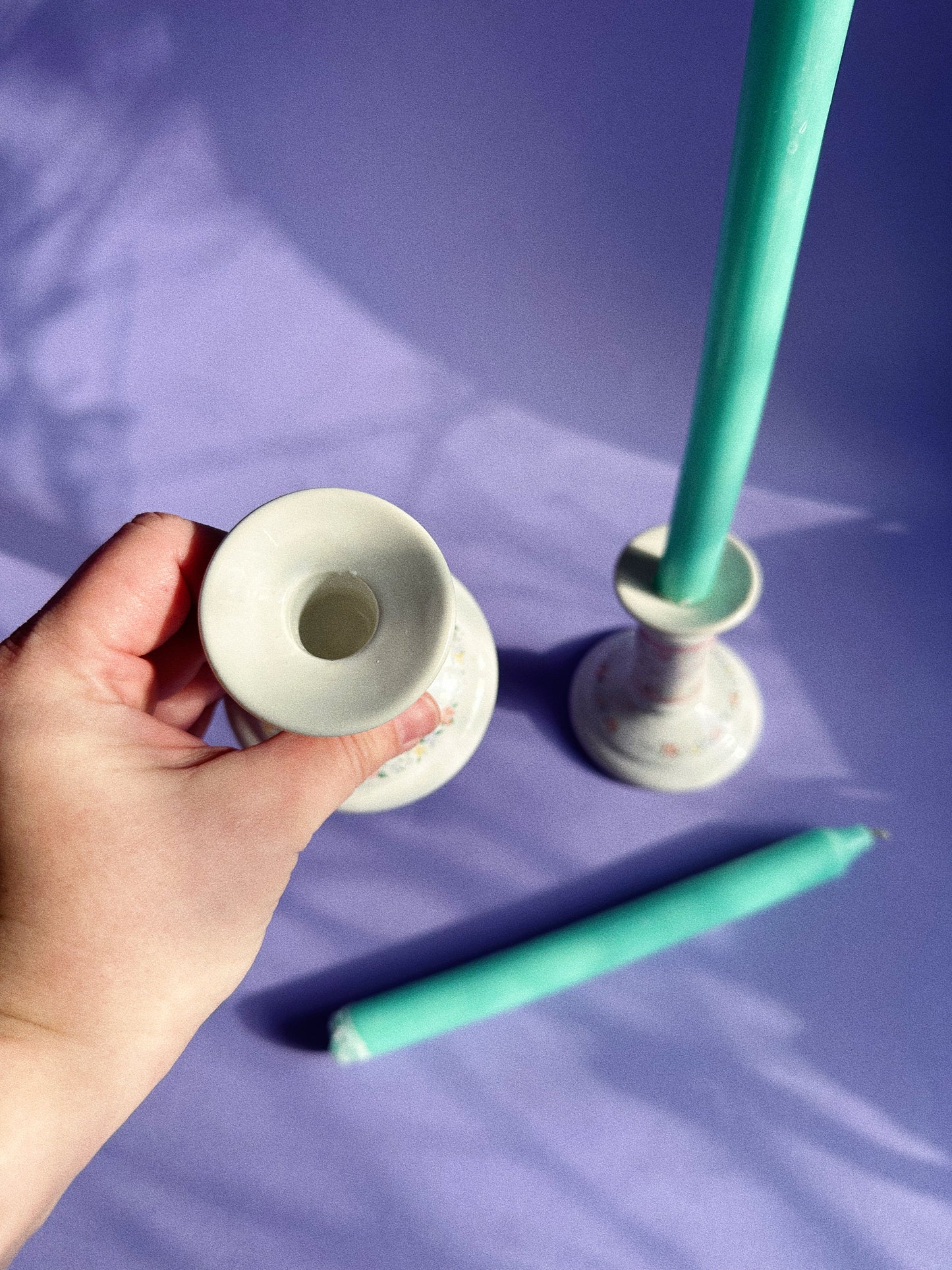 Cute Vintage Ceramic Candlesticks