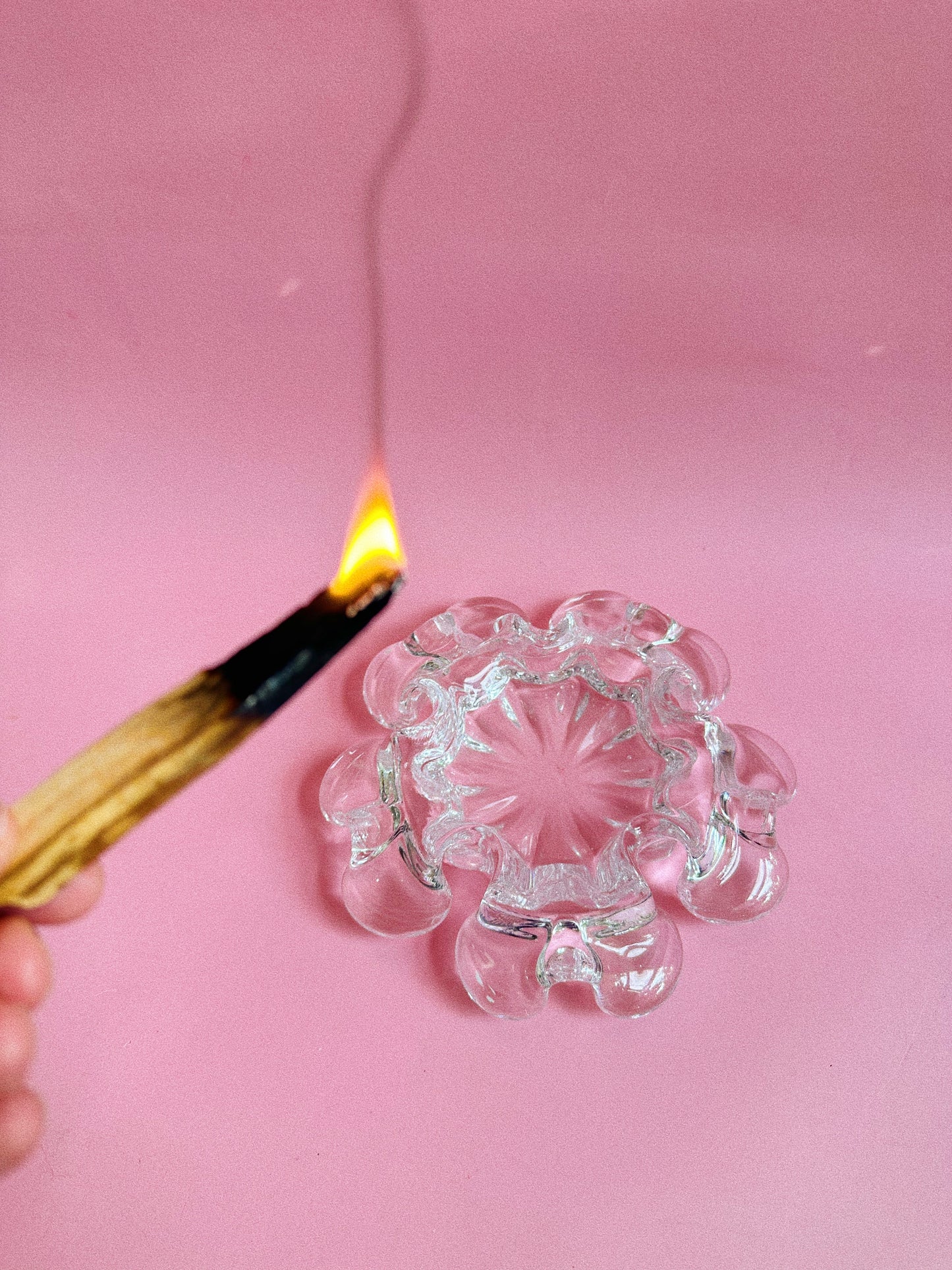 Vintage Heavy Crystal Ashtray / Throw Dish