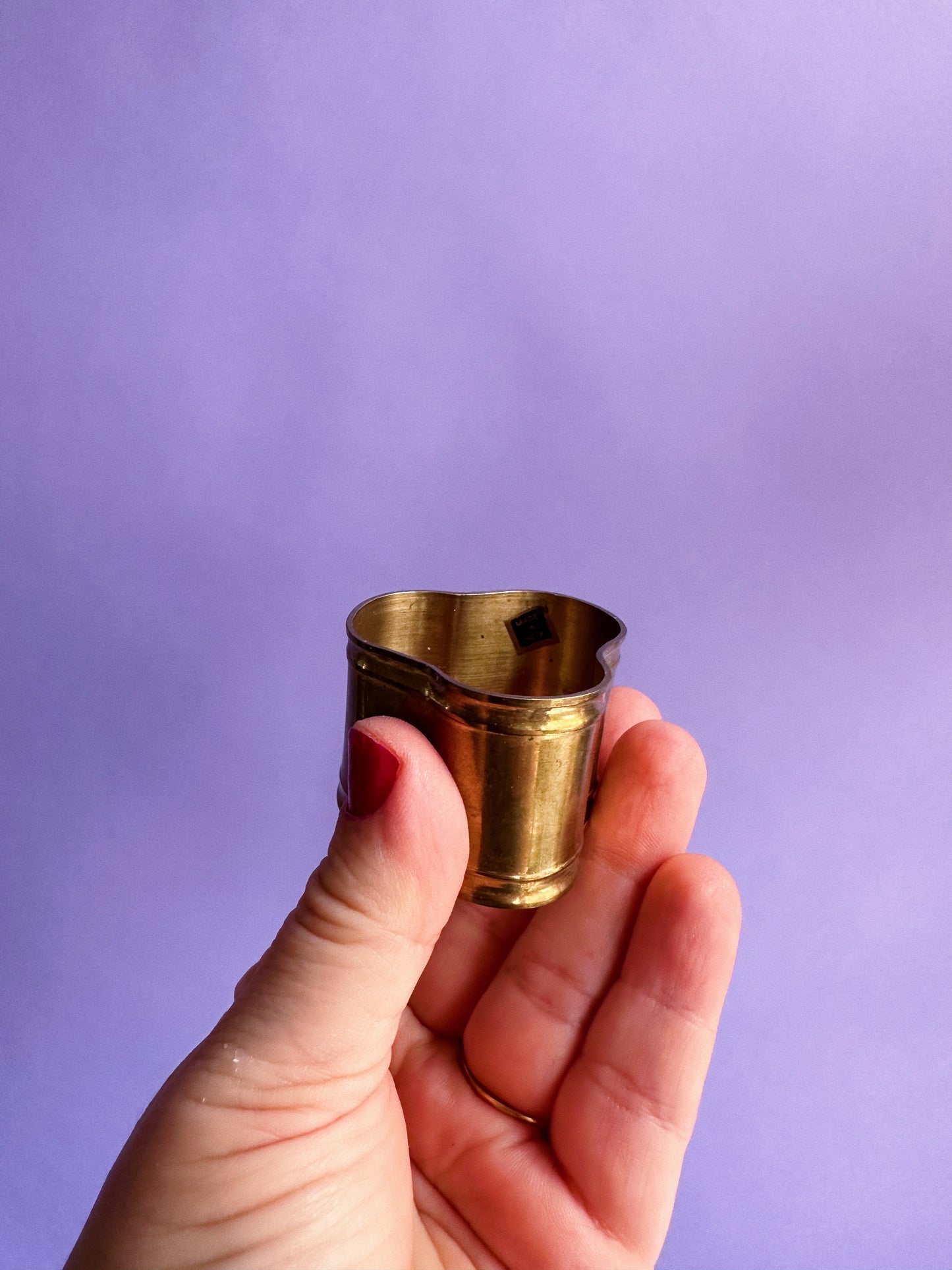 Vintage Set of 7 Brass Napkin Rings