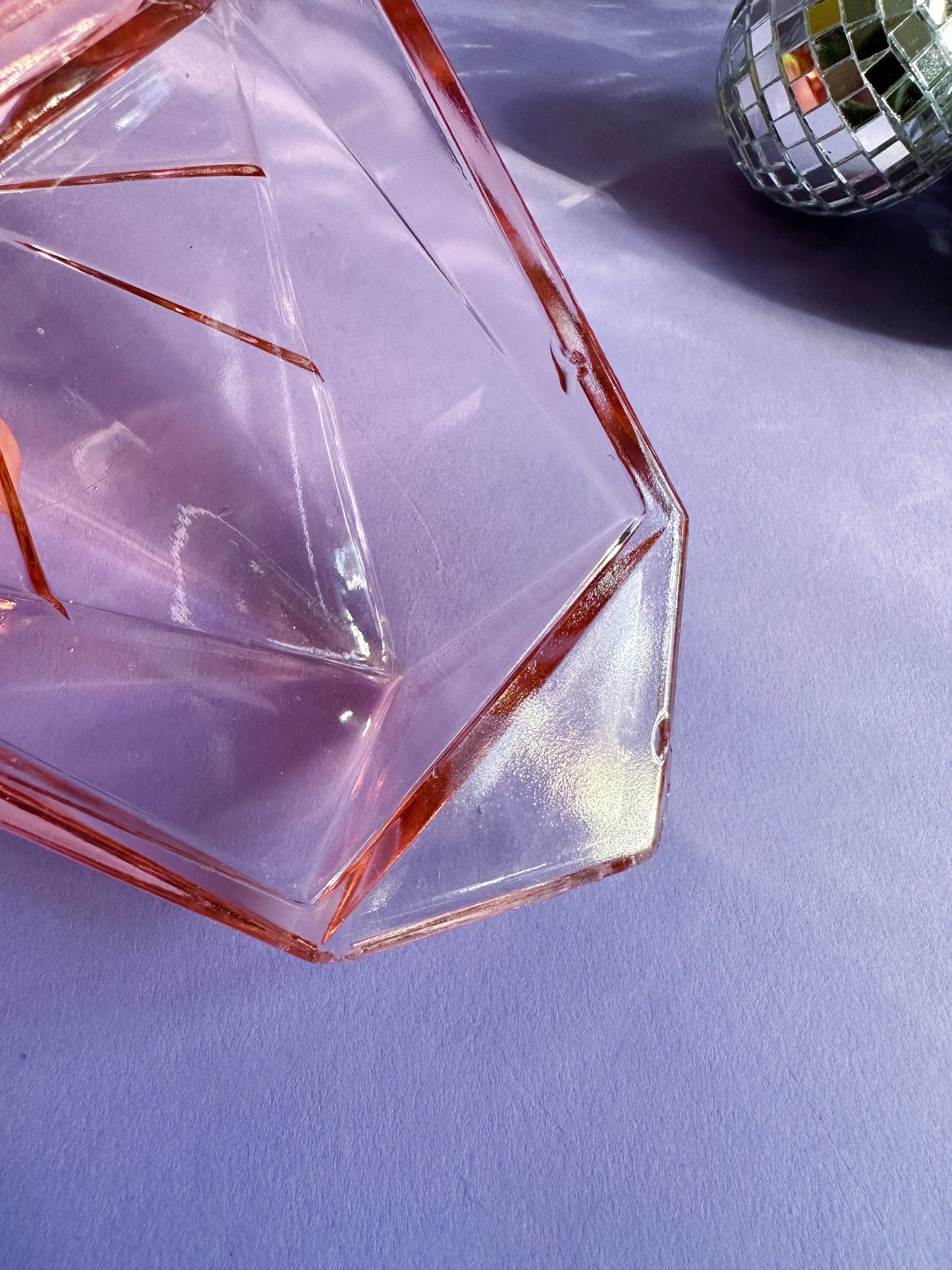 Vintage Indiana Art Deco Pink Depression Glass Divided Dish 9”