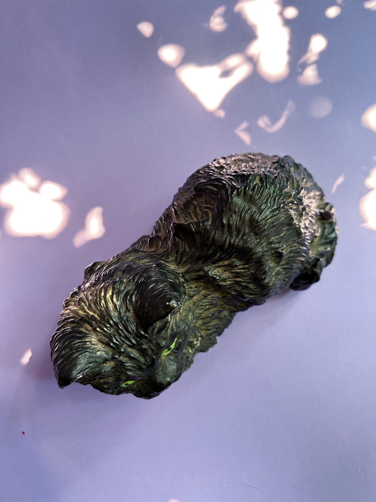 Vintage Very Heavy Cement Black Cat Door Stop