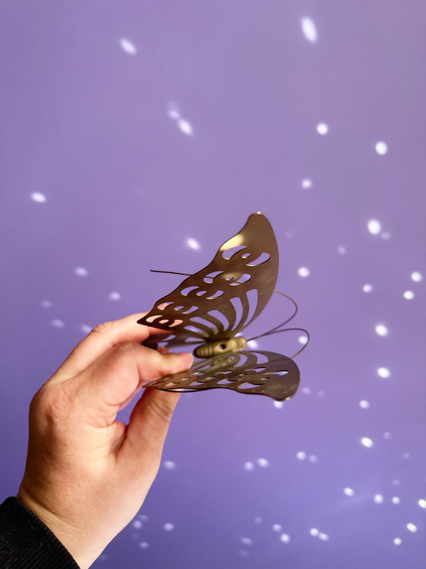 Pair of Vintage Brass Butterflies