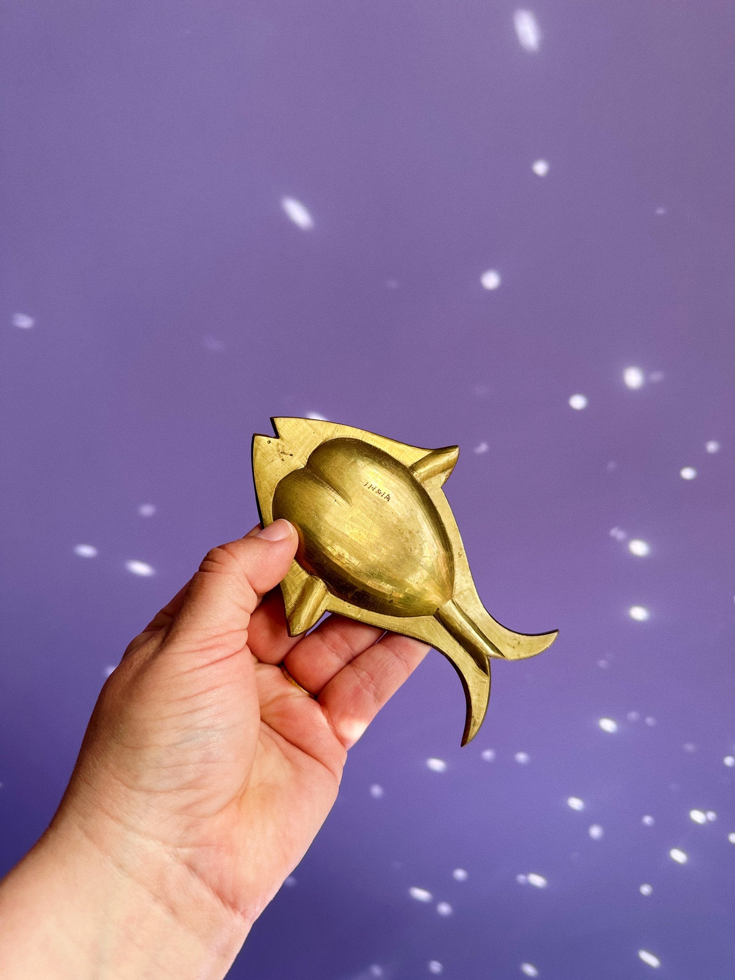 Vintage Brass Fish Ashtray