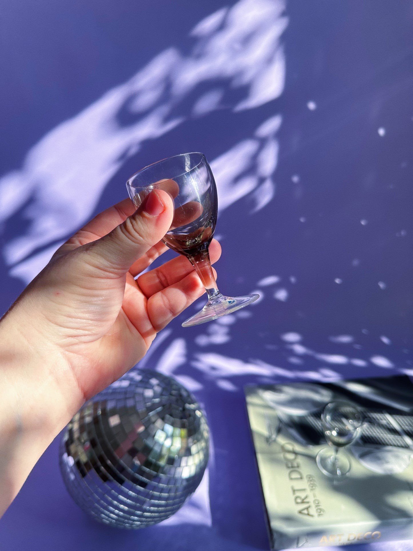 2 BelKraft Moonglo BK1 West German Contemporary Hand Blown Shot / Liqueur Glasses