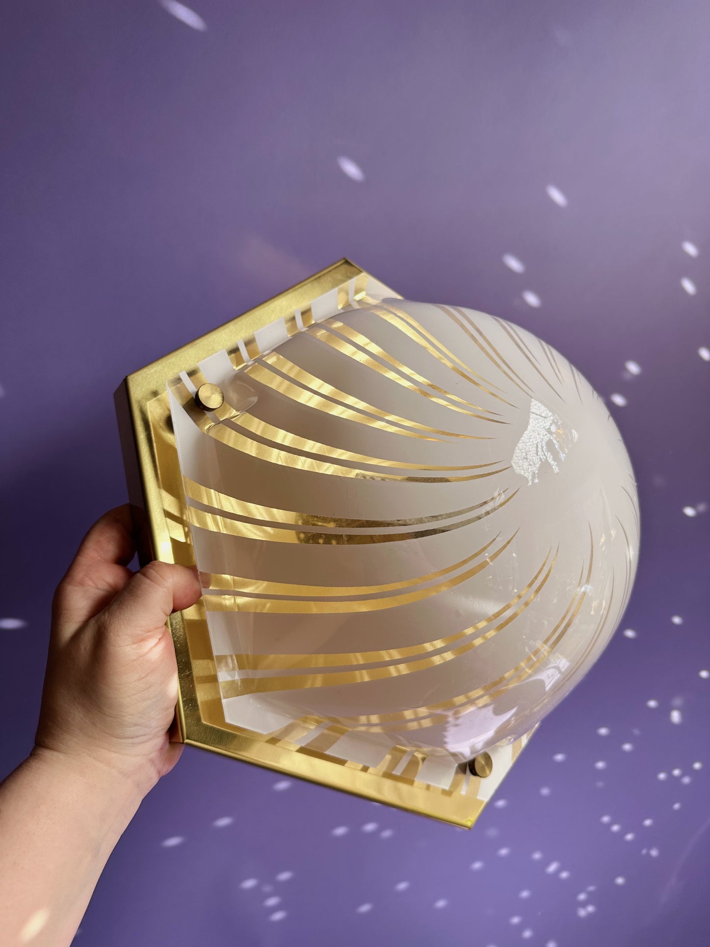 Vintage Dutch Modernist Ceiling Lamp, Dutch Design By W.L.P., 1980s