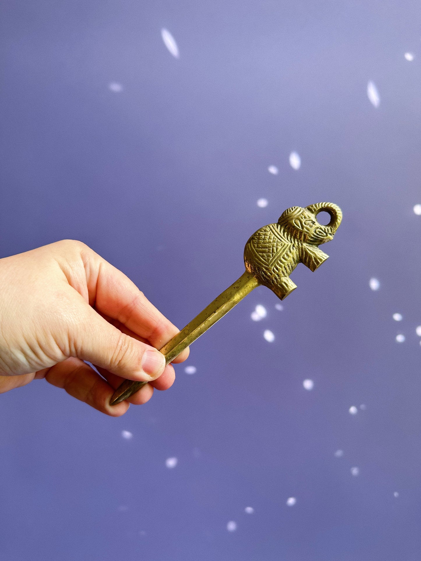 Vintage Brass Elephant Letter Opener