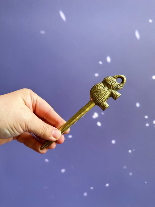 Vintage Brass Elephant Letter Opener