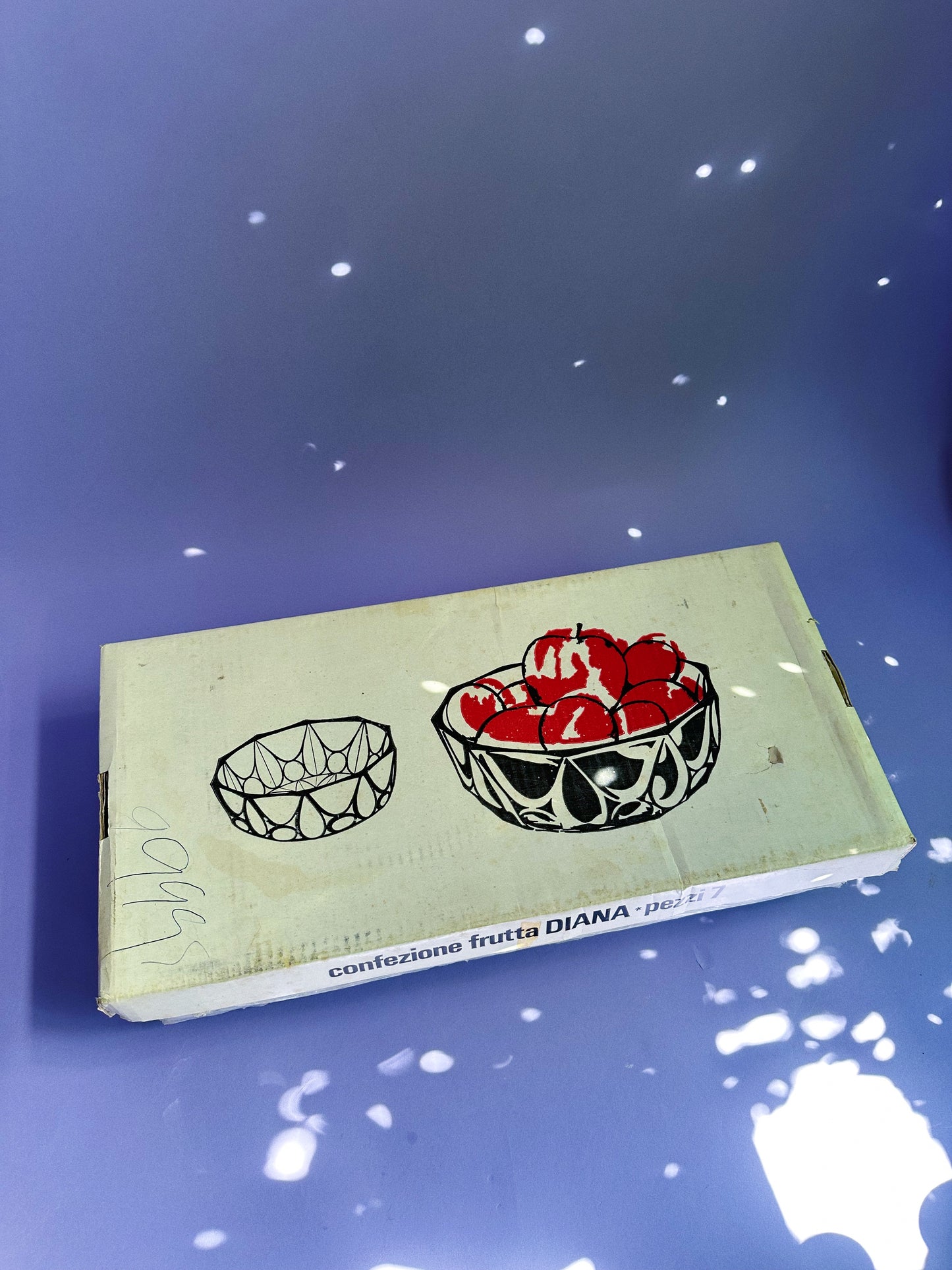 Vintage MCM Glass Serving Bowl And Side Bowls In Original Box