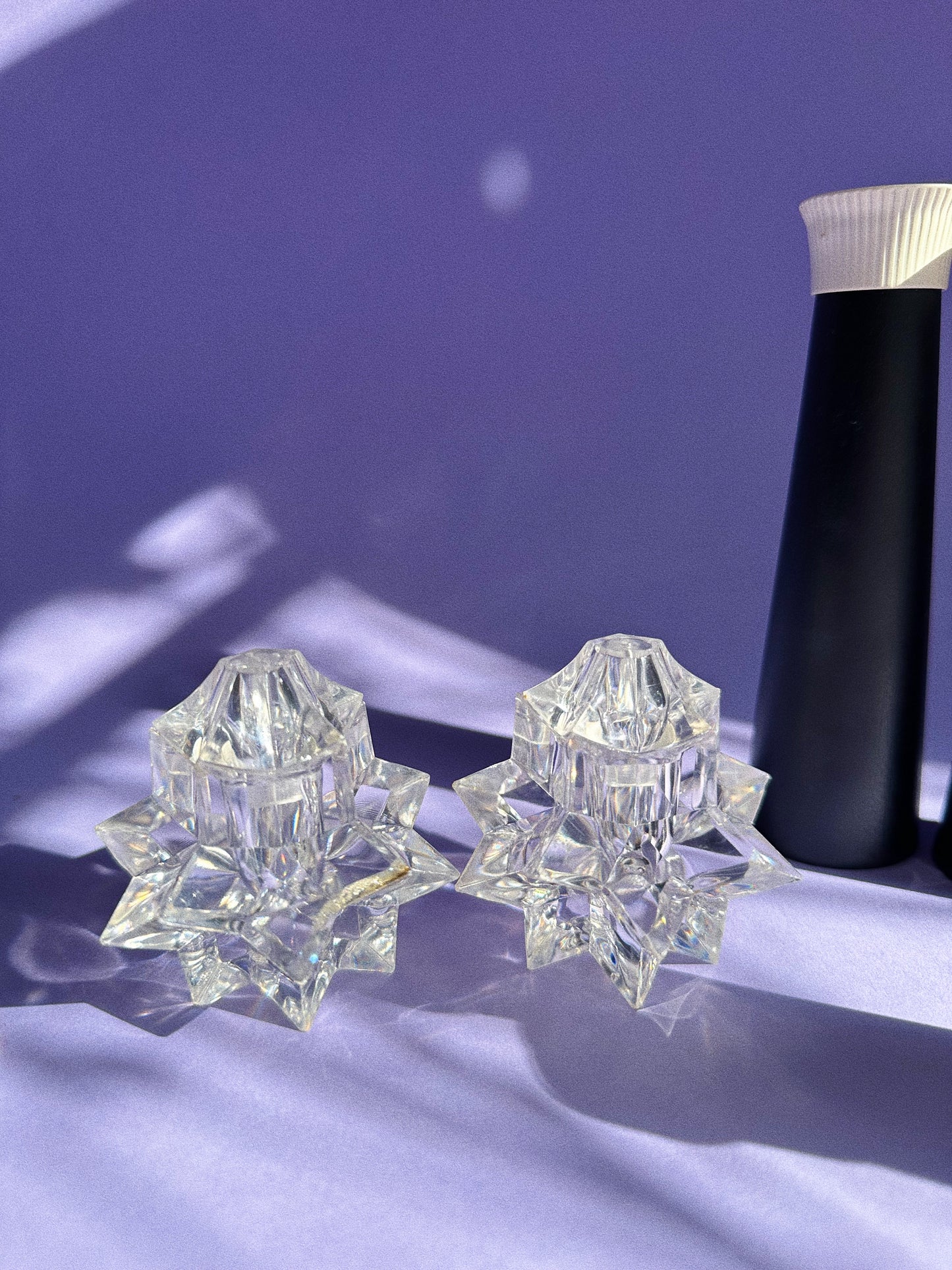 MCM Lucite Starburst Salt & Pepper Shakers