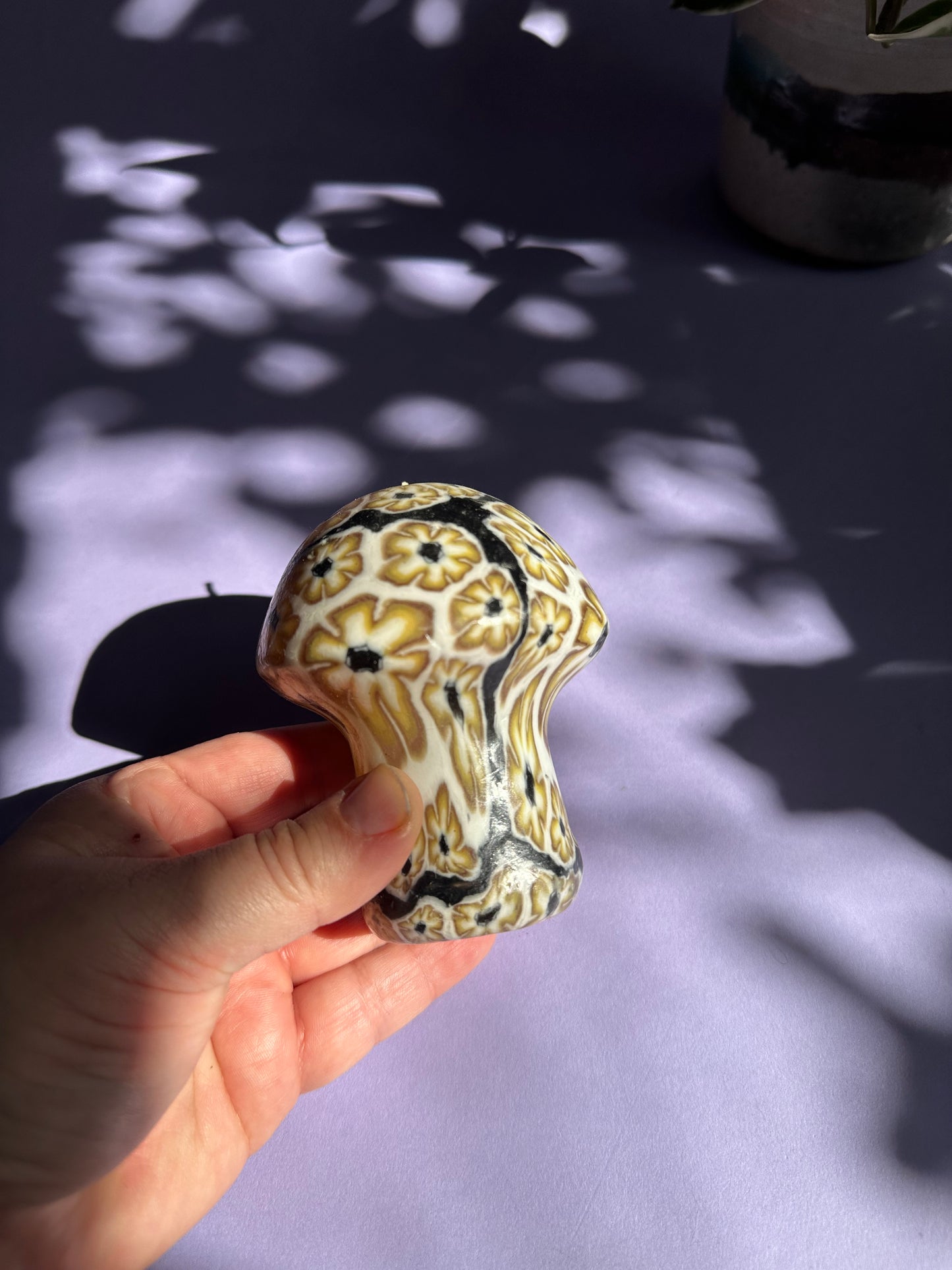 Vintage Mushroom 70s Flower Power Candle