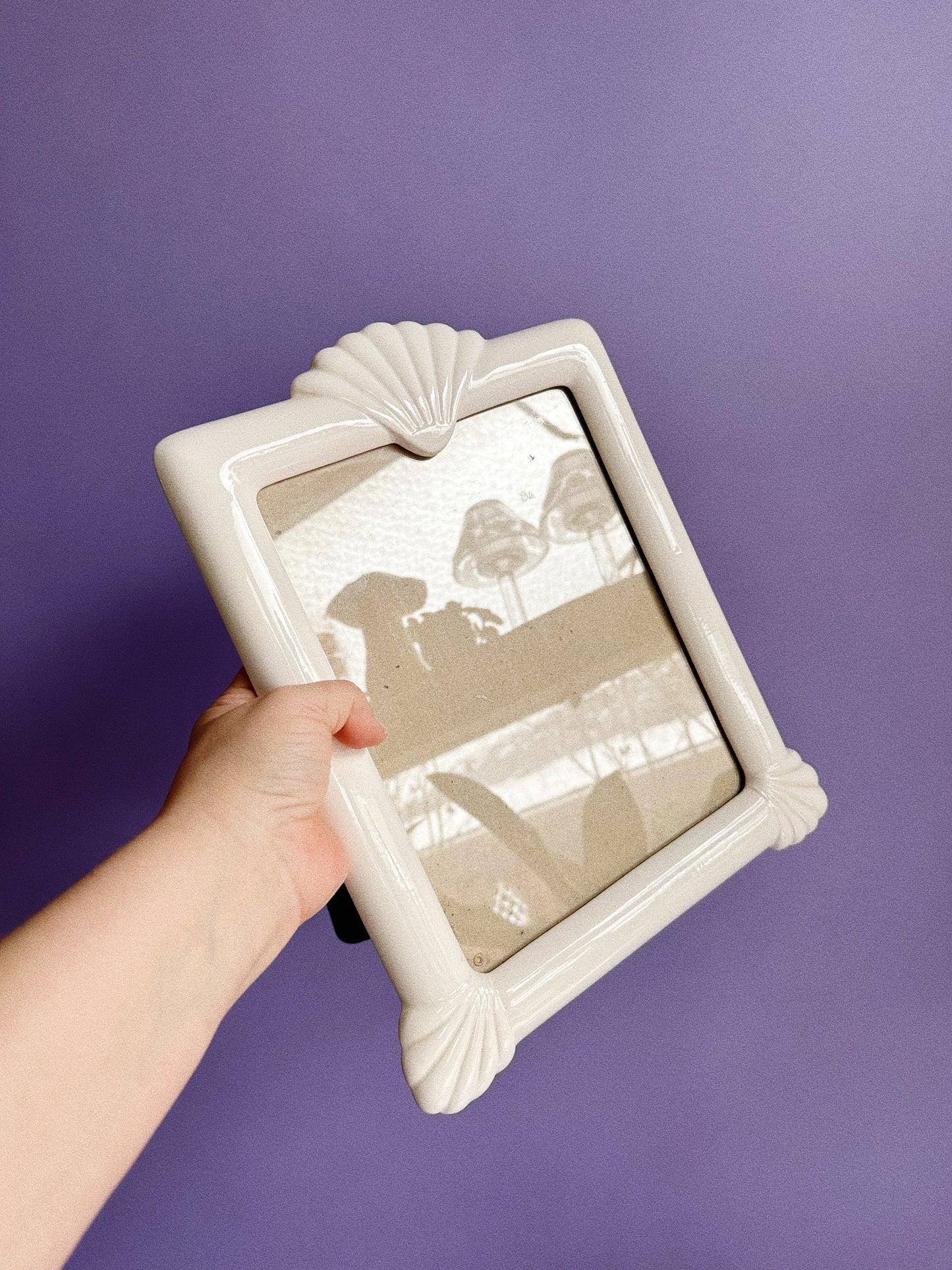 Pair of Vintage Ceramic Seashell 8x10 Frames