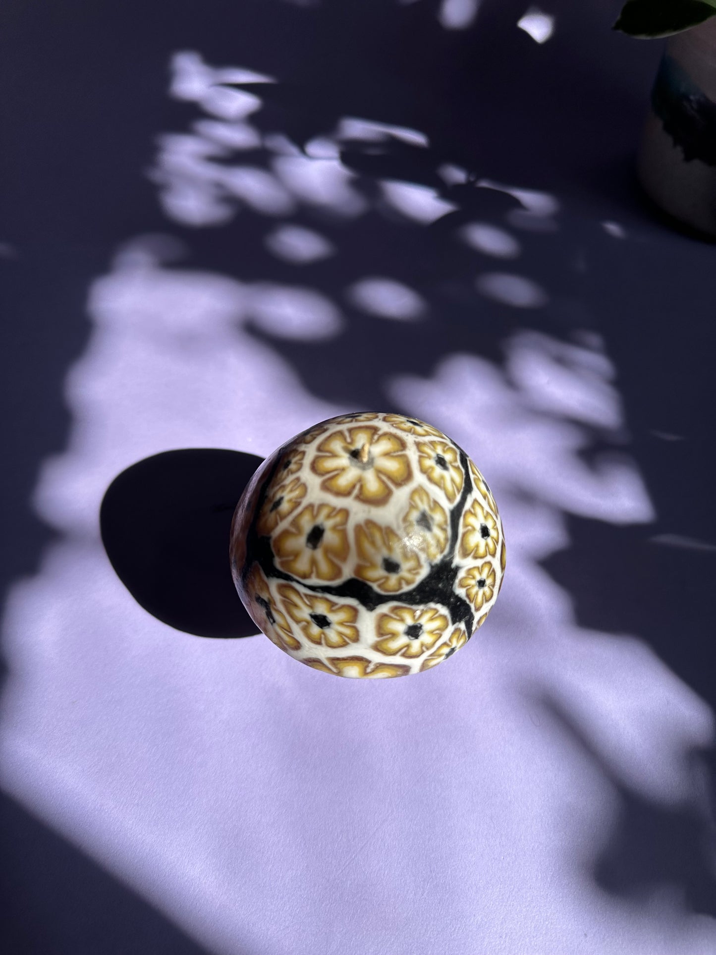 Vintage Mushroom 70s Flower Power Candle