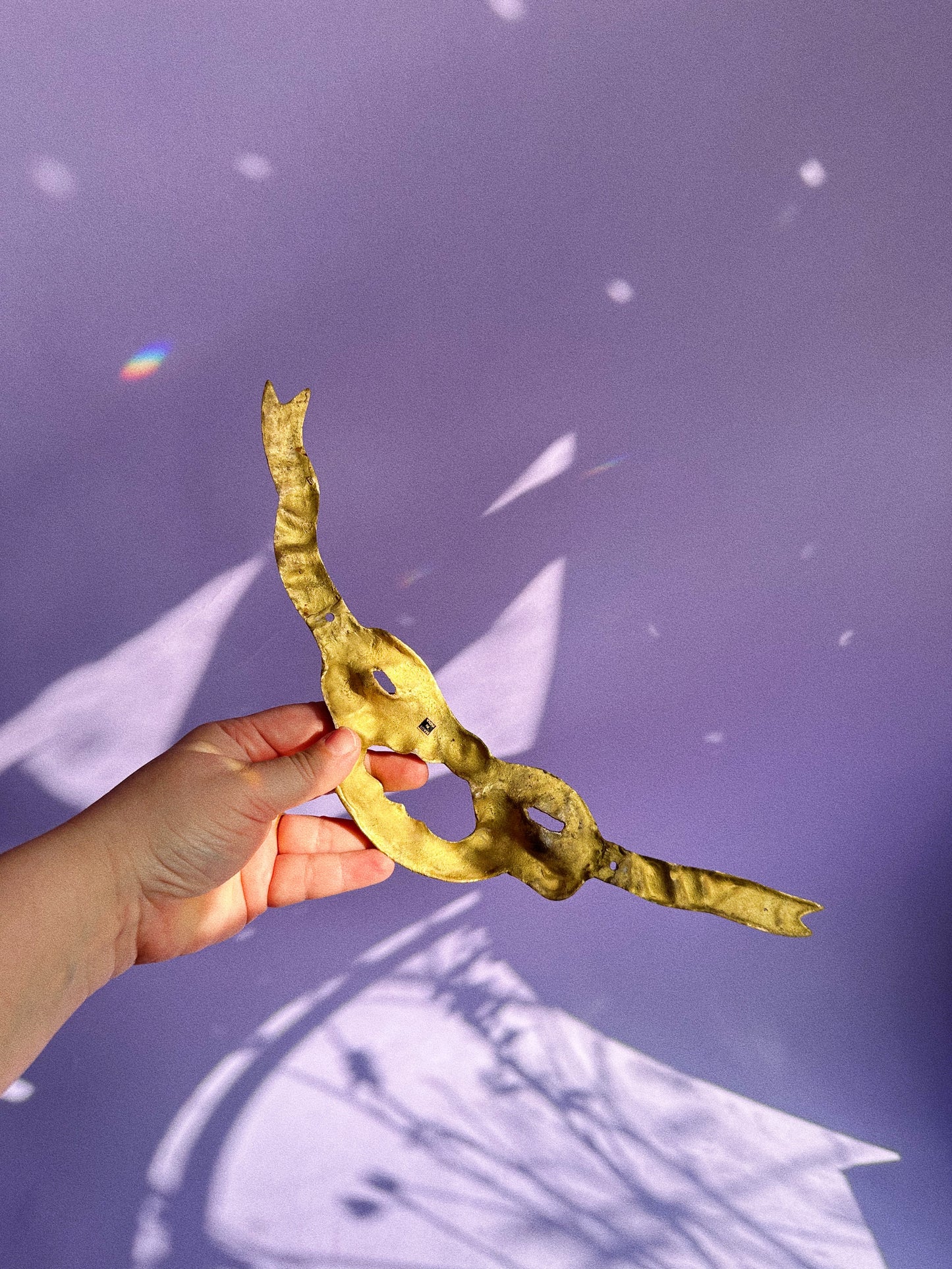 Vintage Brass Bow Wall Hanging