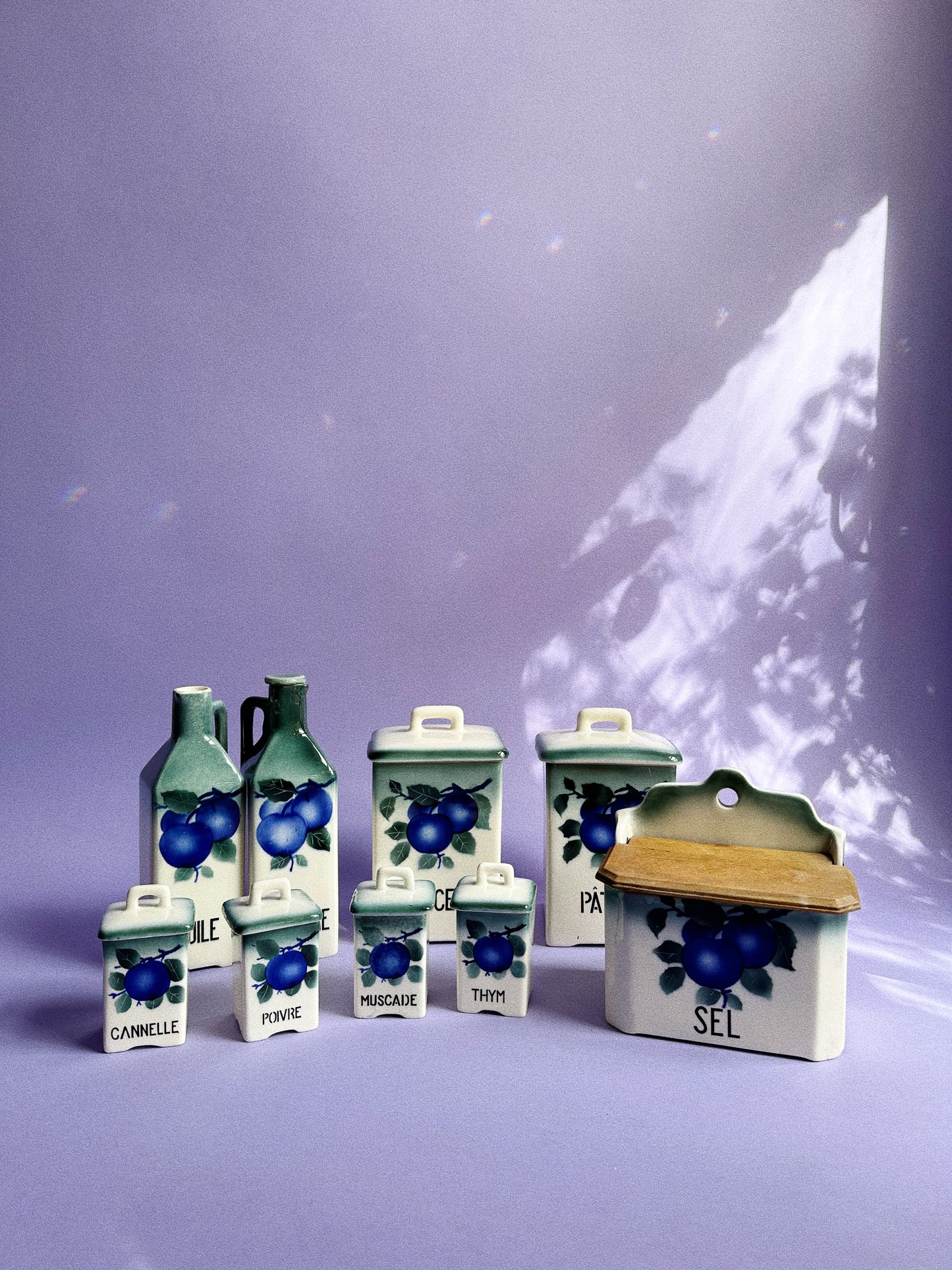 1920s Antique Porcelain Kitchen Canisters by Ditmar Urbach