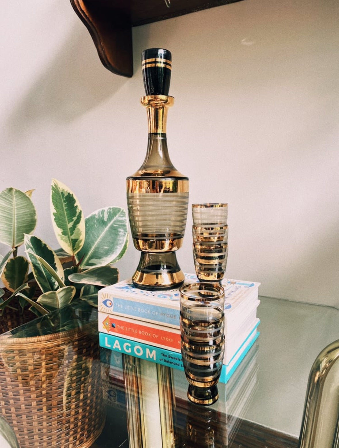 MCM Murmac Bohemia Smoky Glass Decanter Set