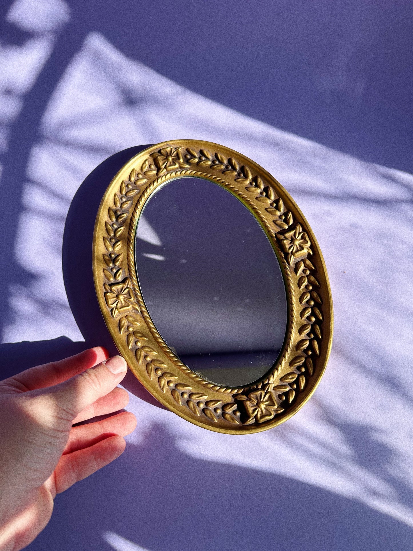 Vintage Mirror Miller Studios 1966 Chalkware Hollywood Regency