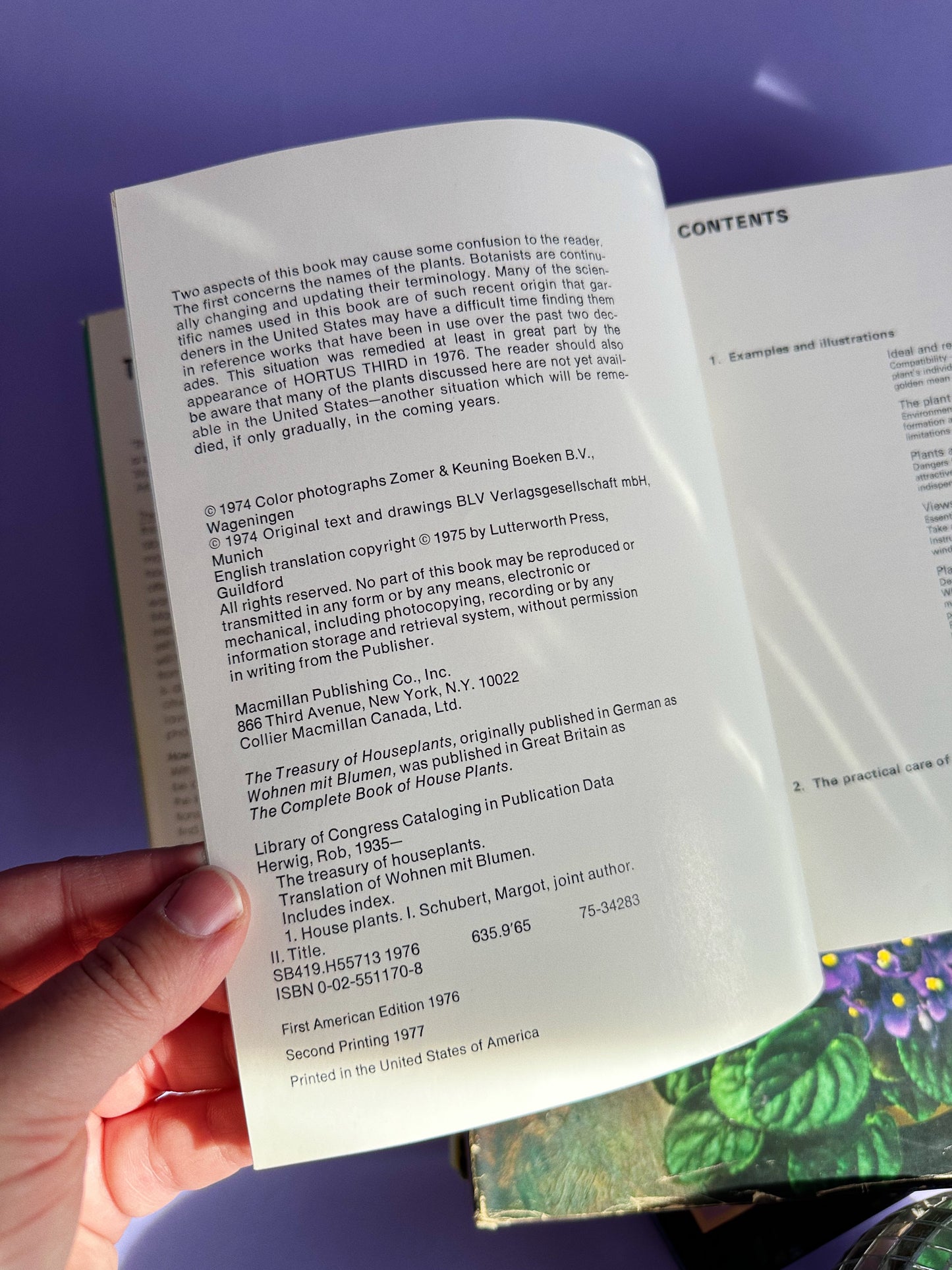 Vintage 1970s Treasury of Houseplants Hardcover Book