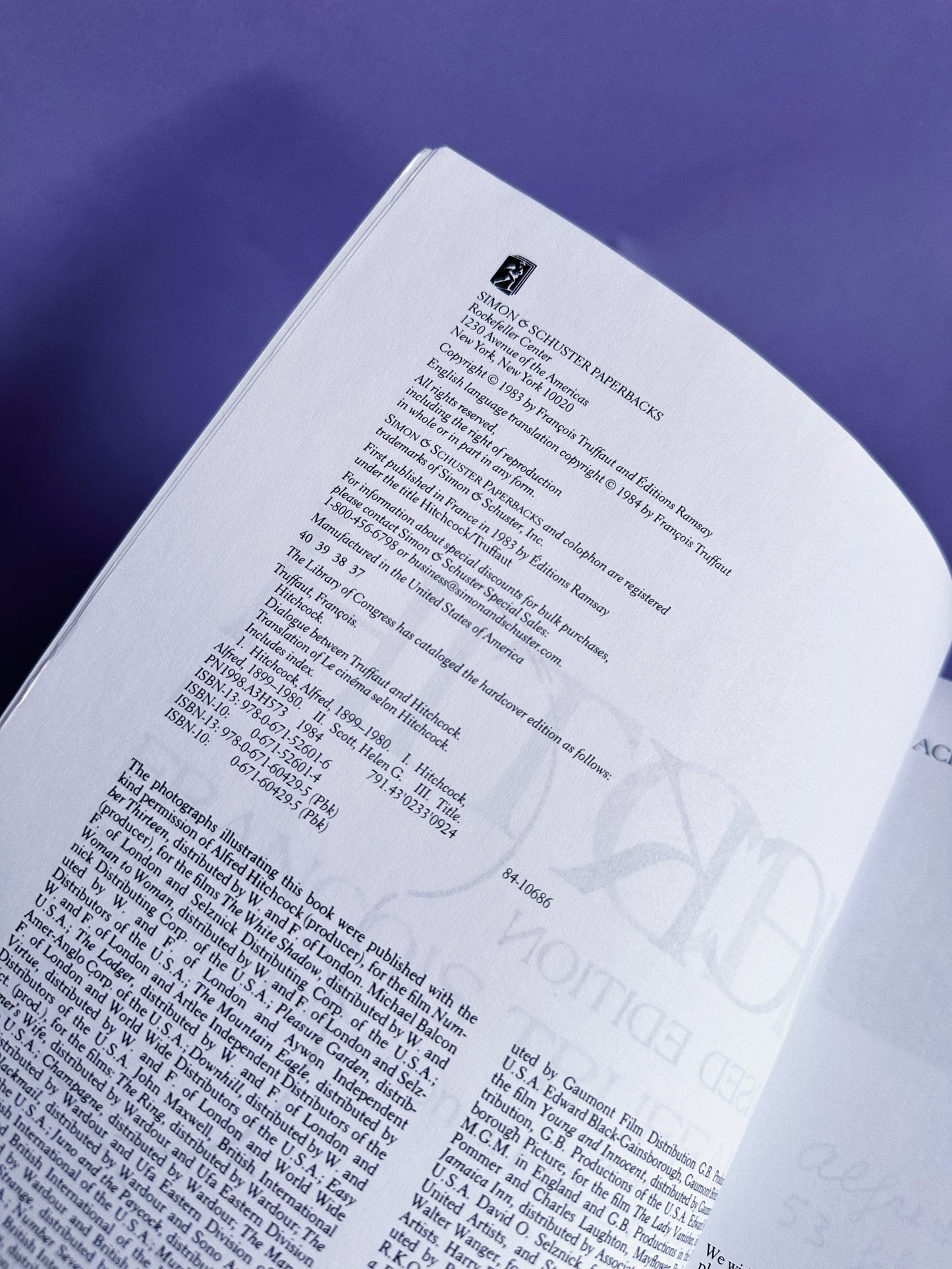 Vintage Hitchcock Truffaut Softcover Coffee Table Book